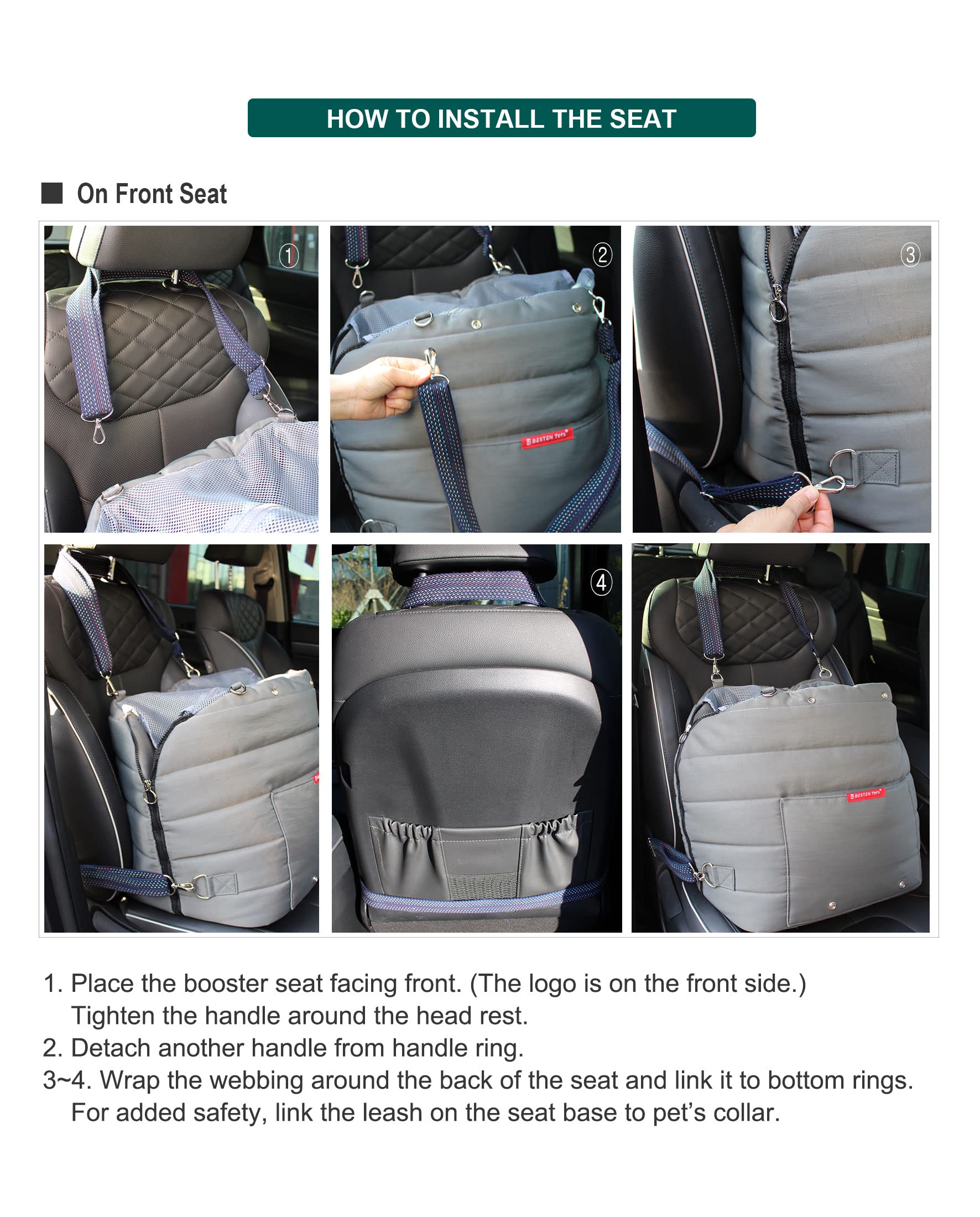Soft-Sided Pet Carrier Bag - Padded Car Seat with Fluffy Cushion & Breathable Mesh Cover for Small Dogs & Cats | Perfect for Travel, Vet Visits & Road Trips