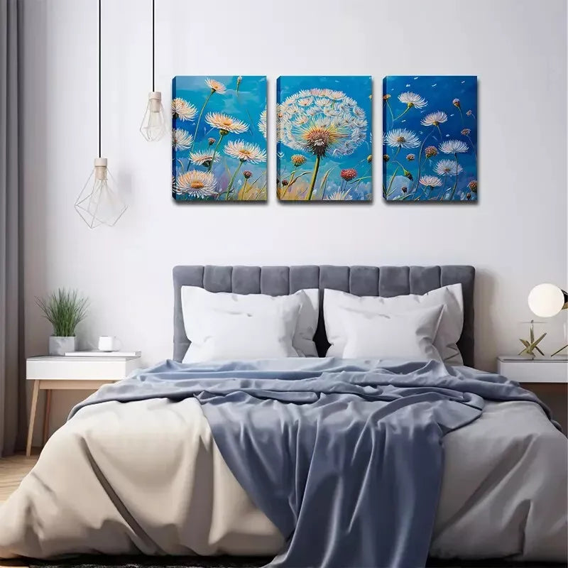 3-Piece Dandelion World Wall Art Set - Framed Canvas 40x60cm | High Quality Print | 100% Australian Made | Ready to Hang | Perfect for Living Room, Bedroom & Office Decor