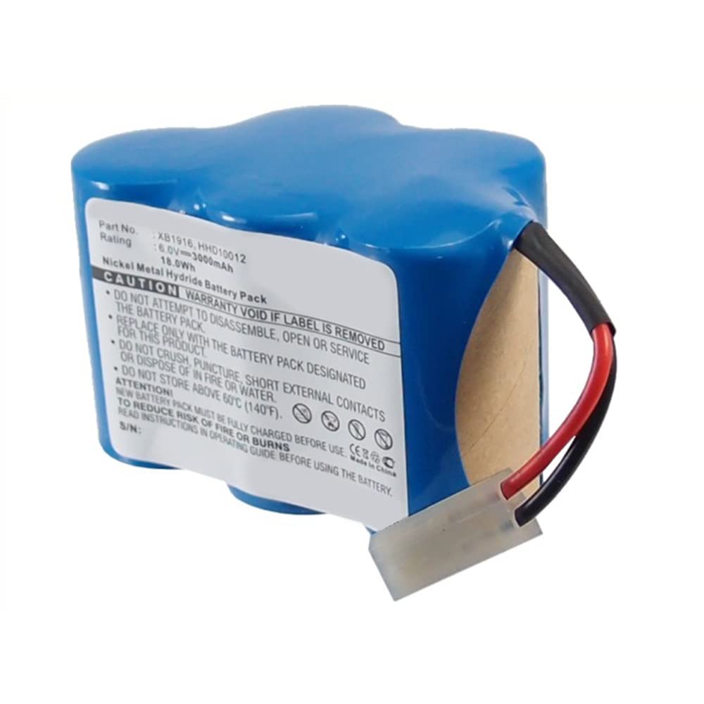 Synergy Digital 6V 3000mAh Ni-MH Replacement Battery for Shark HHD10012 & Euro Pro HHD10012 Vacuum Cleaners - Ultra High Capacity Power Solution for Cordless Cleaning | Perfect for Home, Office, and Carpet Maintenance