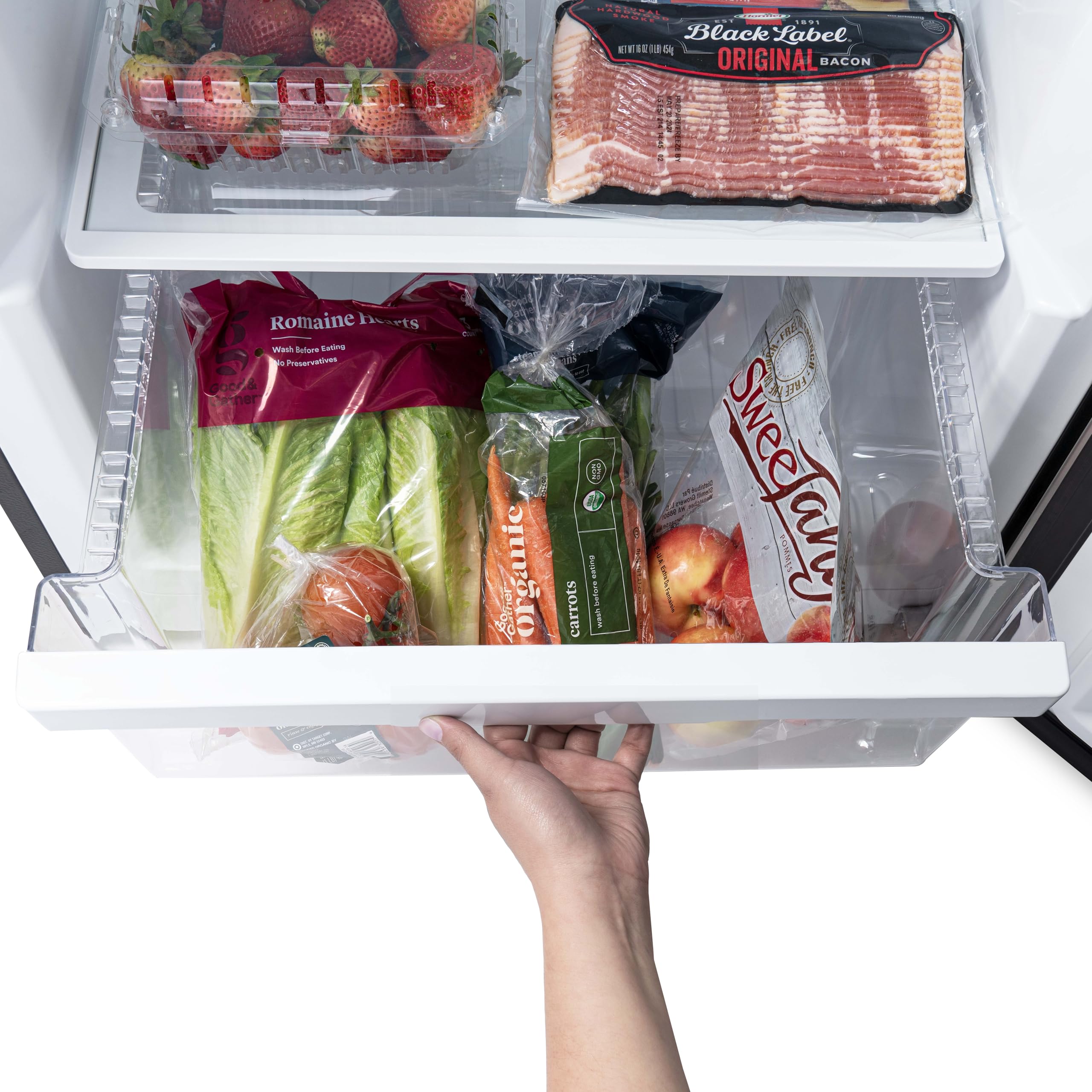 Newair 13.8 cu. ft. Upright Freezer - Convertible Fridge Freezer, Frost-Free Deep Freezer with Door Alarm & LED Light, Garage Ready Refrigerator for Home, Basement, or Commercial Use - Perfect for Storing Meat, Frozen Foods, and Bulk Groceries