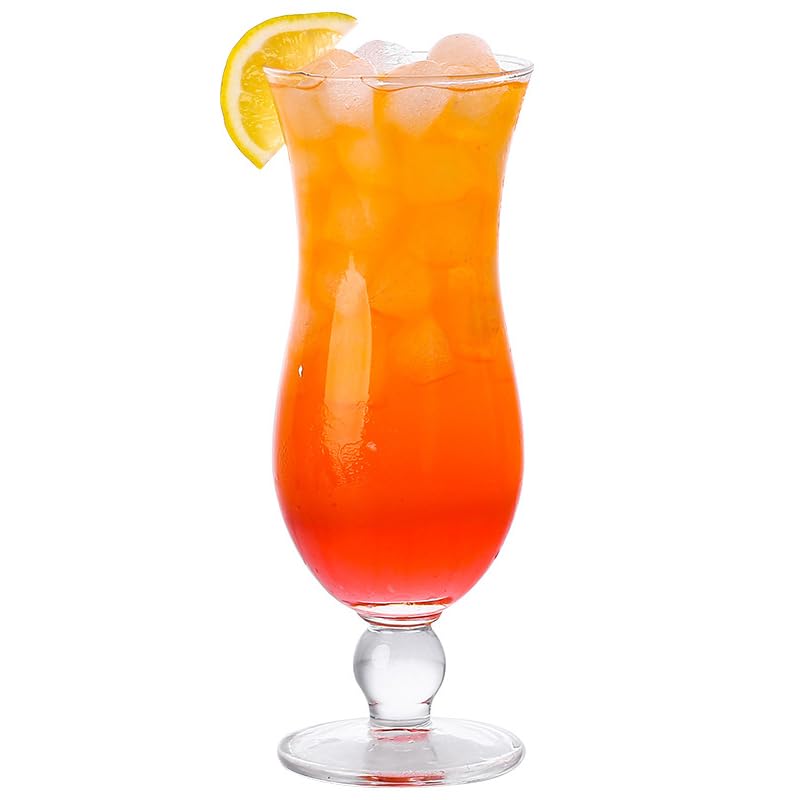 Premium Set of 2 Hurricane Glasses - Elegant Glassware for Milk Tea, Mojitos, Whiskey & Cocktails - Perfect for Home Bars, Parties & Entertaining - Enhance Your Drinking Experience with Stylish Barware