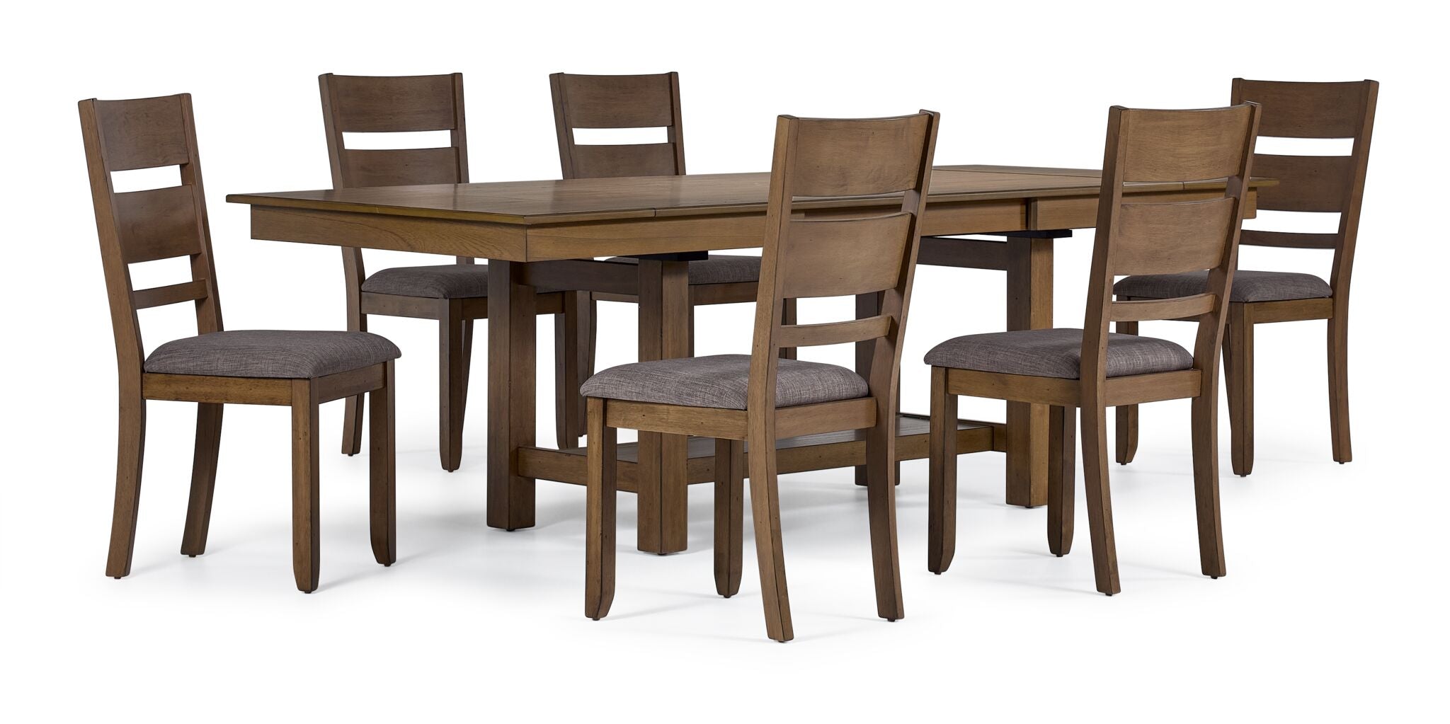 Brook Bay 7-Piece Extendable Dining Table Set - Sand Brown Finish | Outdoor Patio Furniture for Garden, Backyard & Poolside Dining