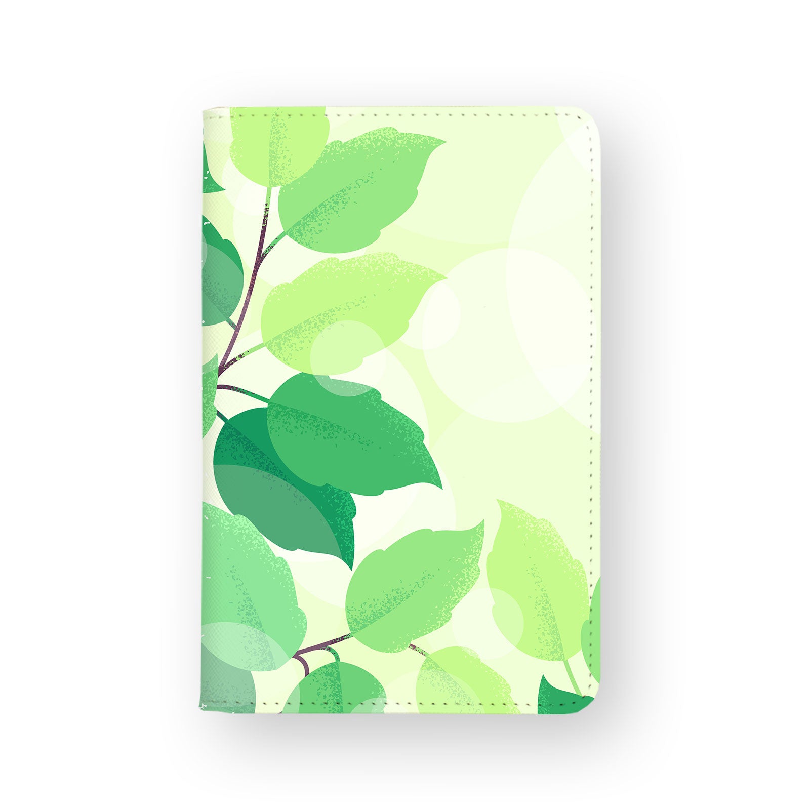 Green Leaves RFID Blocking Travel Wallet - Secure Passport Holder for Women & Men | Perfect for Airports, Vacations & International Trips