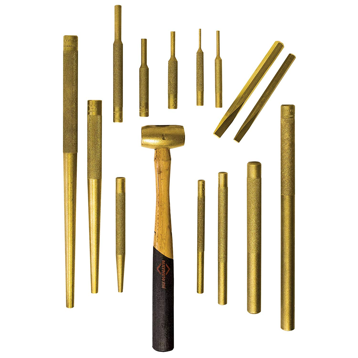 Mayhew 61369 15-Piece Brass Kit Assortment Set - Perfect for Locksmiths, Jewelers & DIY Home Repair Projects