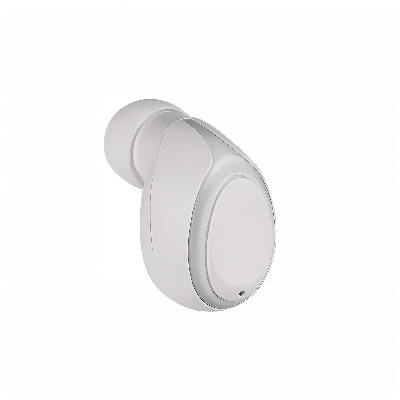 Wireless Single Earbud with 6-Hour Playtime - Bluetooth 5.0 Hands-Free Headphone with Mic for iPhone, Android, PC & TV - Perfect for Driving, Workouts, Audiobooks & Calls (White)