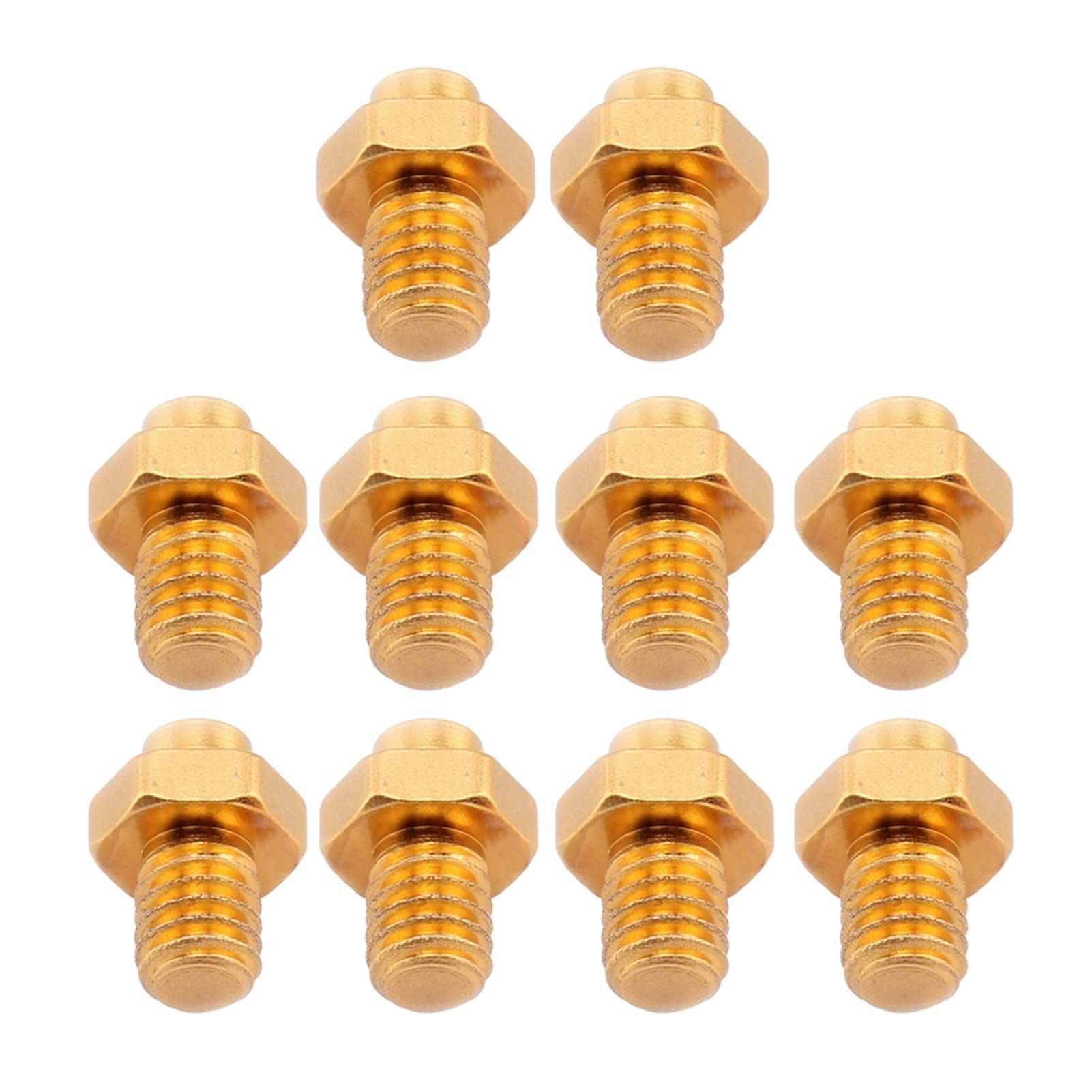 10 Pack Bike Pedal Screws - Gold Anti-Slip Fixing Studs for Bicycle Pedal Repair & Maintenance | Perfect for Mountain, Road & Commuter Bikes