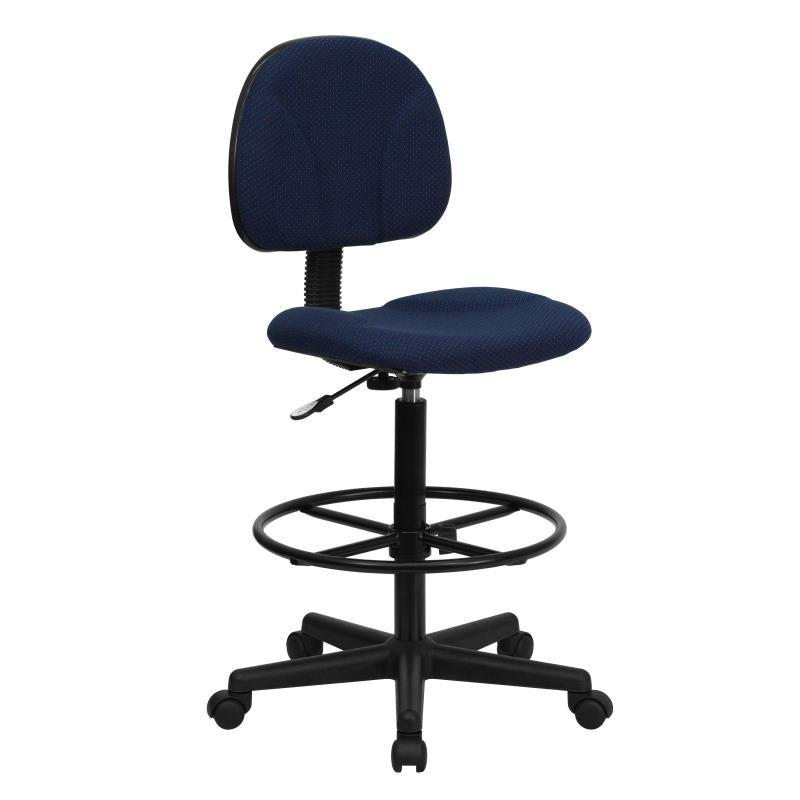 FLASH Patterned Fabric Drafting Chair BT 659 - Adjustable Height Office Chair for Artists, Architects & Designers - Ergonomic Stool for Drafting Table, Studio & Workspace