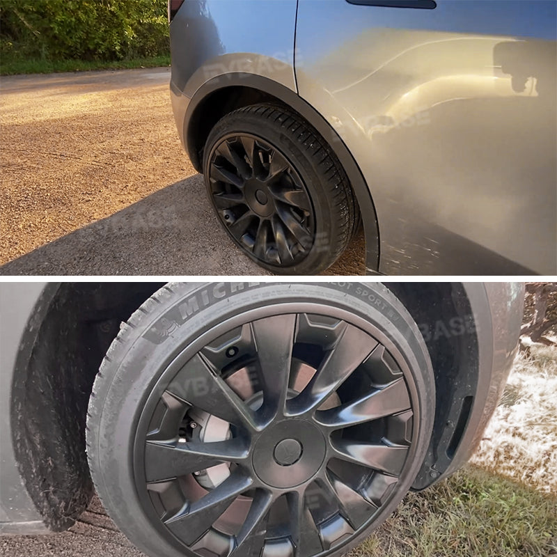 Tesla Model Y 20 Inch Induction Wheel Rim Protector - ABS All-in-One Mecha Style Rim Case | Perfect for Road Trips, City Driving & Off-Road Protection