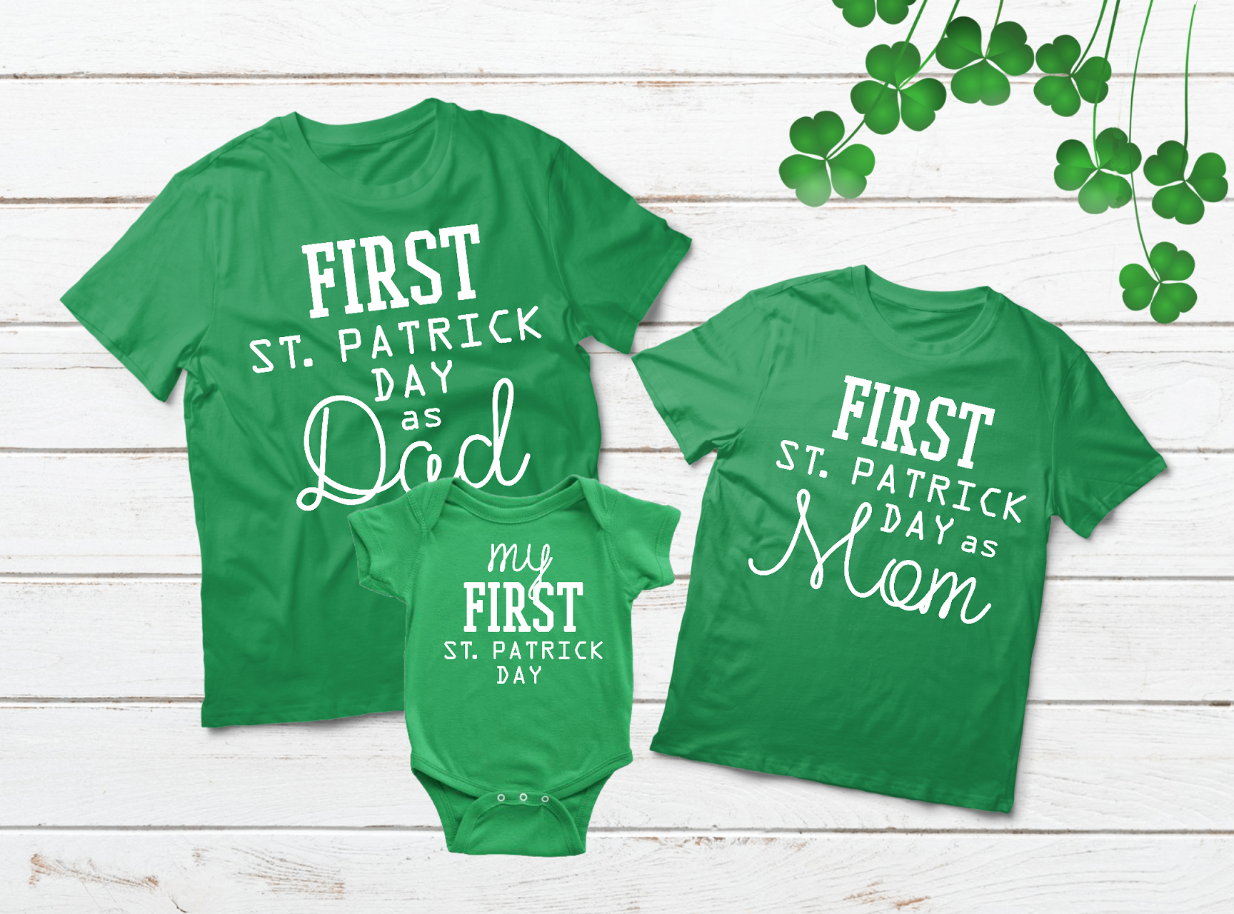 St. Patrick's Day Matching Family Shirts - Irish Themed Outfits for Couples, Parents & Kids - Perfect for Holiday Parties, Parades and Family Photos