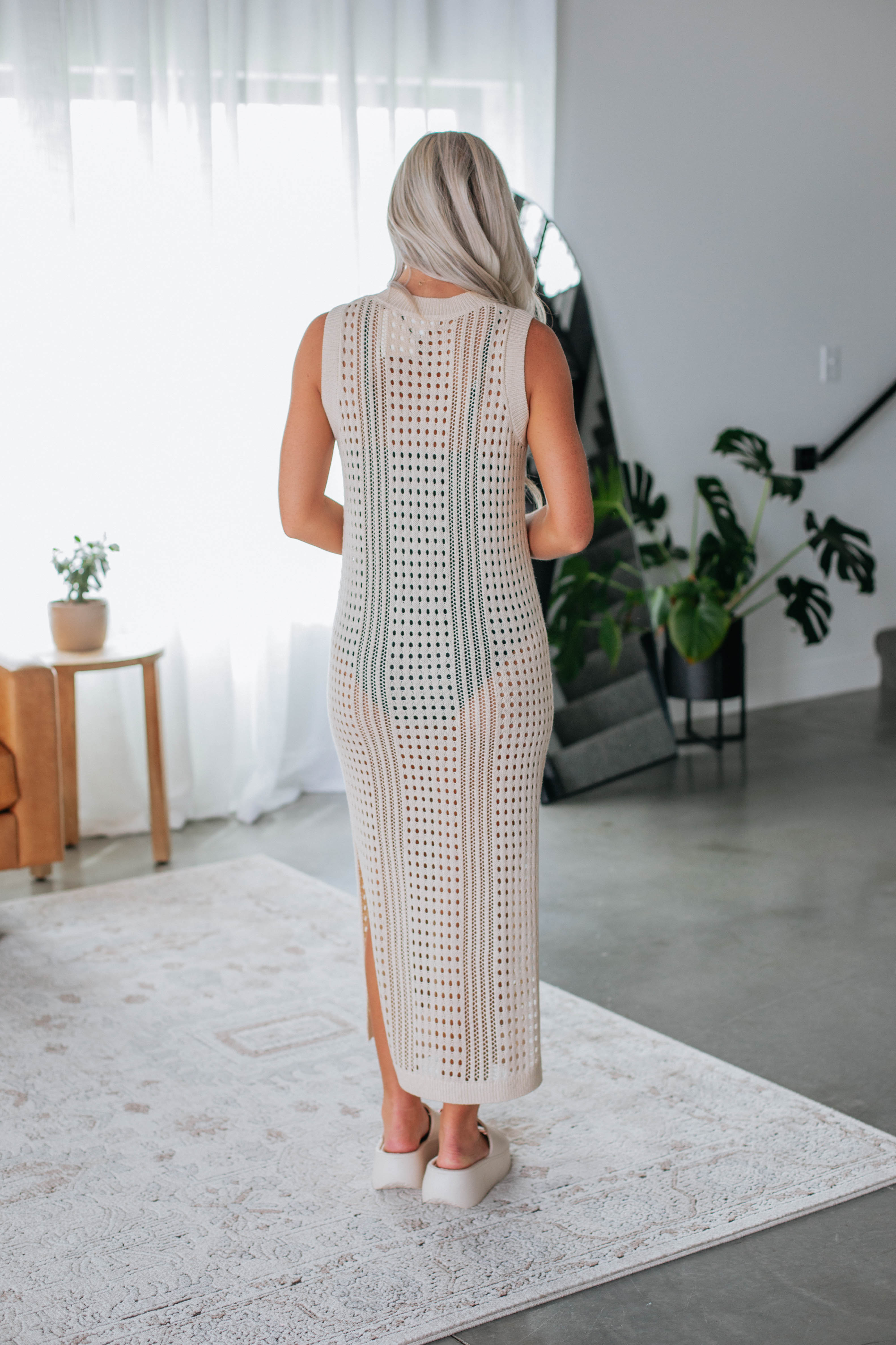 Belinda Crochet Dress Women's Elegant Lace Summer Maxi Dress - Cream White Boho Chic Beach Wedding Party Outfit for Vacation & Special Occasions