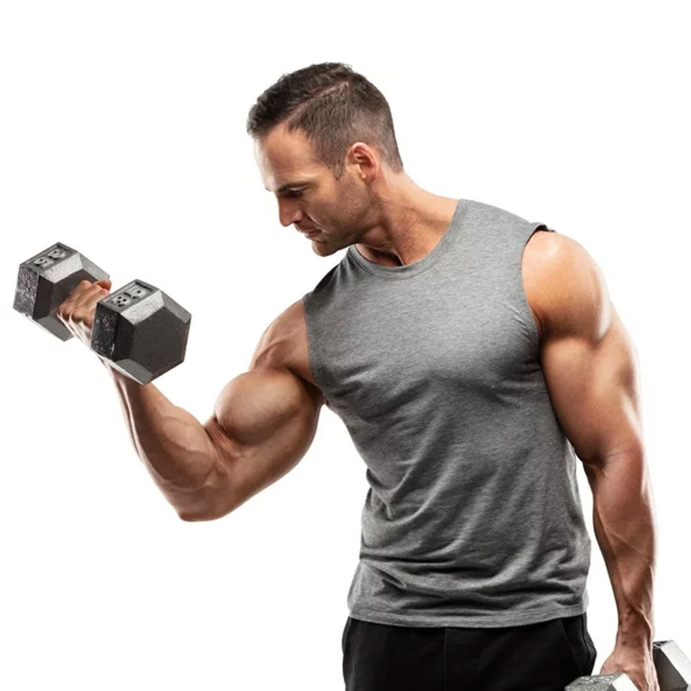 WEIDER 35 LB. Cast Iron Hex Dumbbell - Single Dumbbell for Home Gym, Strength Training & Weightlifting - Perfect for Beginners & Professionals