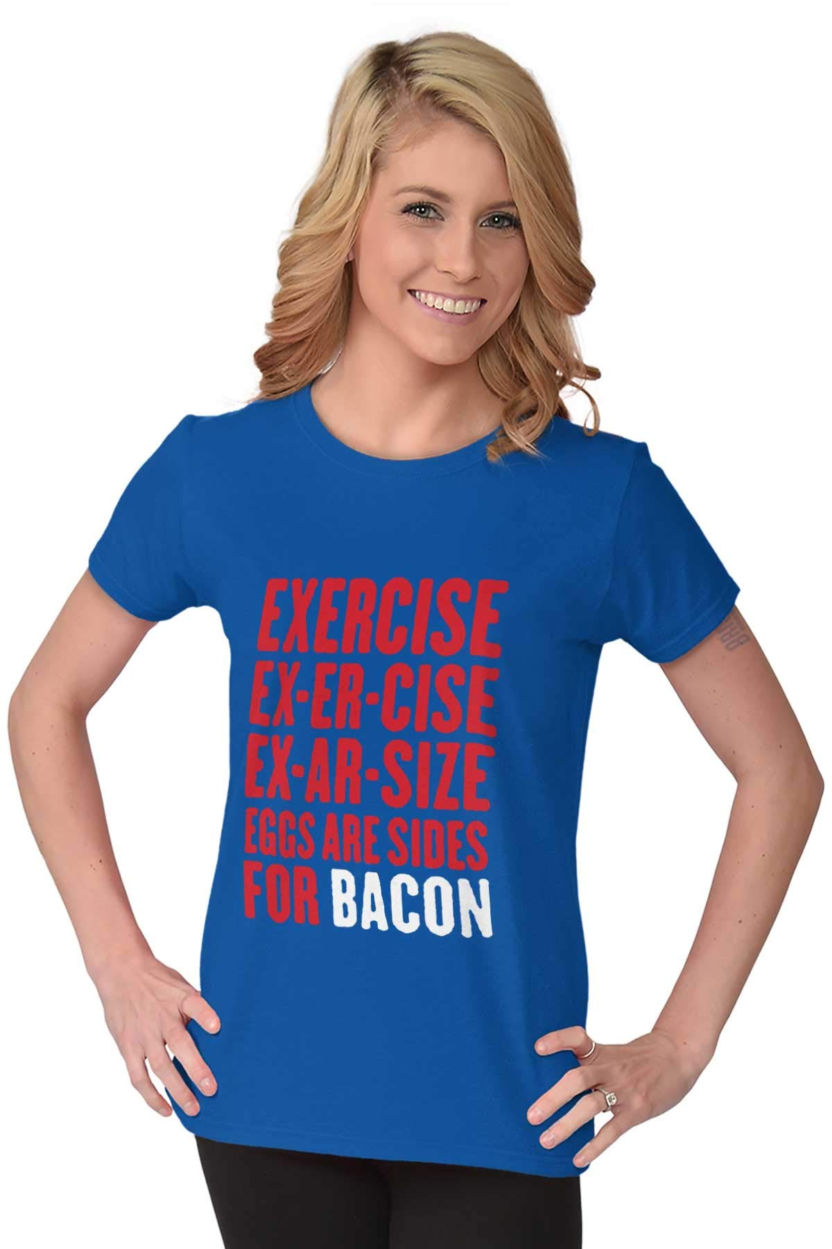 Funny Bacon Eggs Workout Tee for Women - Gym & Casual Wear