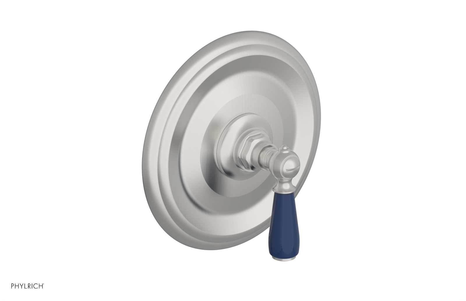 Jamestown Thermostatic Shower Trim Kit with Navy Blue Accents - Lever Handle for Precise Temperature Control - Perfect for Modern Bathroom Renovations & Spa-Like Shower Experiences