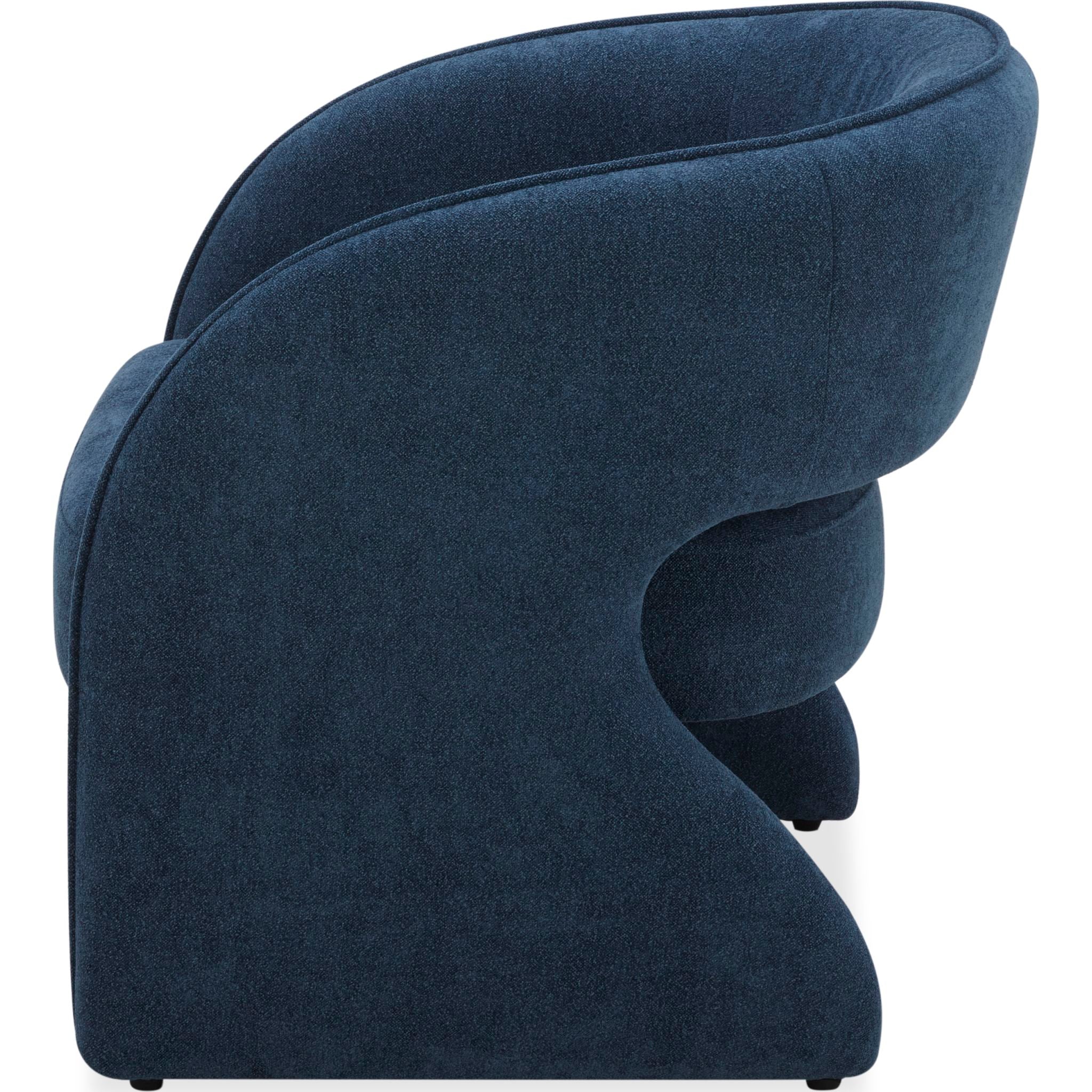 Angel Accent Chair - Elite Indigo Upholstered Lounge Chair for Living Room, Bedroom & Office - Modern Comfortable Seating with Sturdy Frame