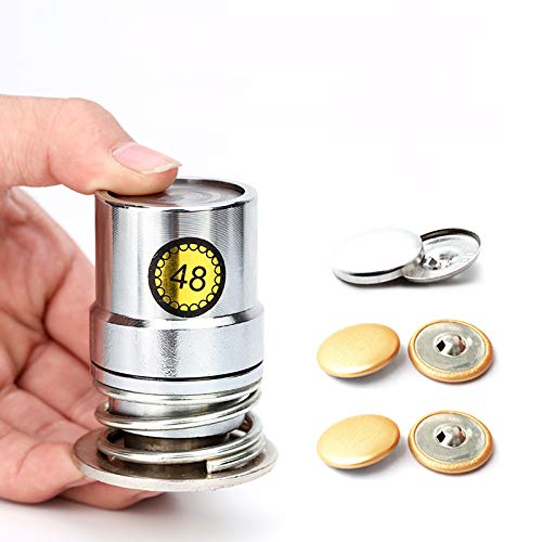DIY Fabric Covered Button Maker Kit - 10mm Manual Button Press Machine with 100 Pcs Buttons & Molds for Sewing, Crafts, Clothing Repair - Perfect for DIY Projects, Costume Making, Scrapbooking