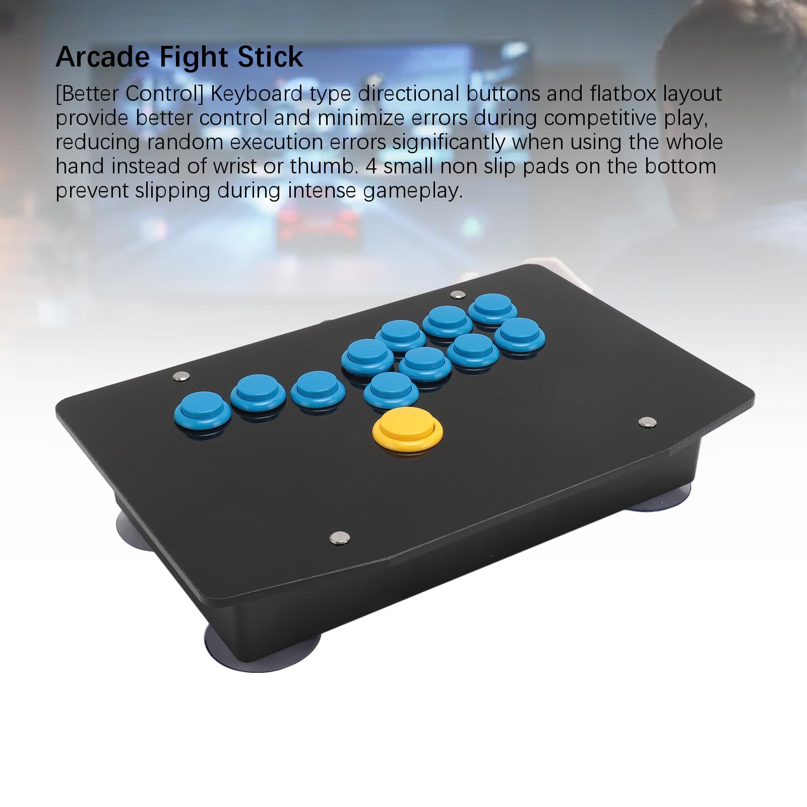 Cuifati 12-Key Arcade Stick for PC/PS3/Switch - Hot Swap SOCD Turbo for Fighting Games
