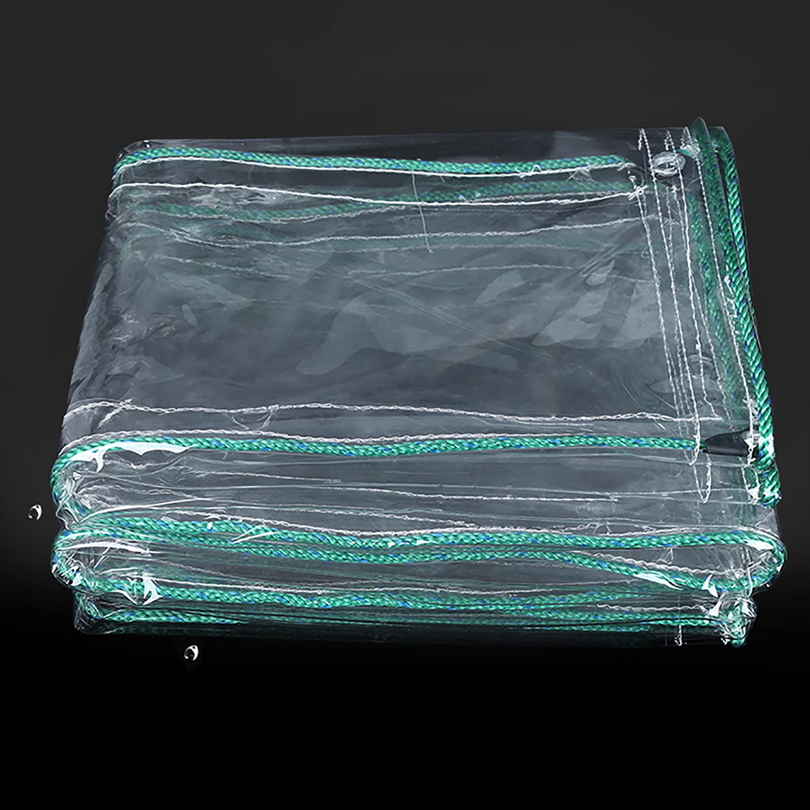 0.55mm Clear PVC Tarpaulin - Waterproof All-Weather Transparent Canopy Cover for Outdoor Garden Furniture, Patio, Camping & Plant Protection | Foldable Weatherproof Tarp