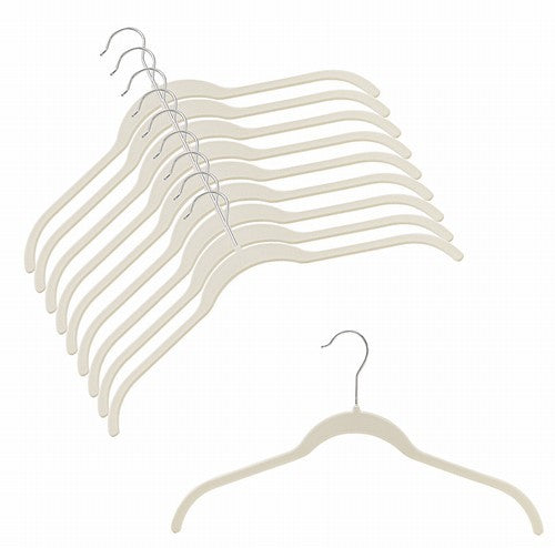Slim Line Linen Shirt Hanger - Premium Wooden Clothes Hanger for Dress Shirts & Blouses - Space Saving Closet Organizer for Home & Office Wardrobe