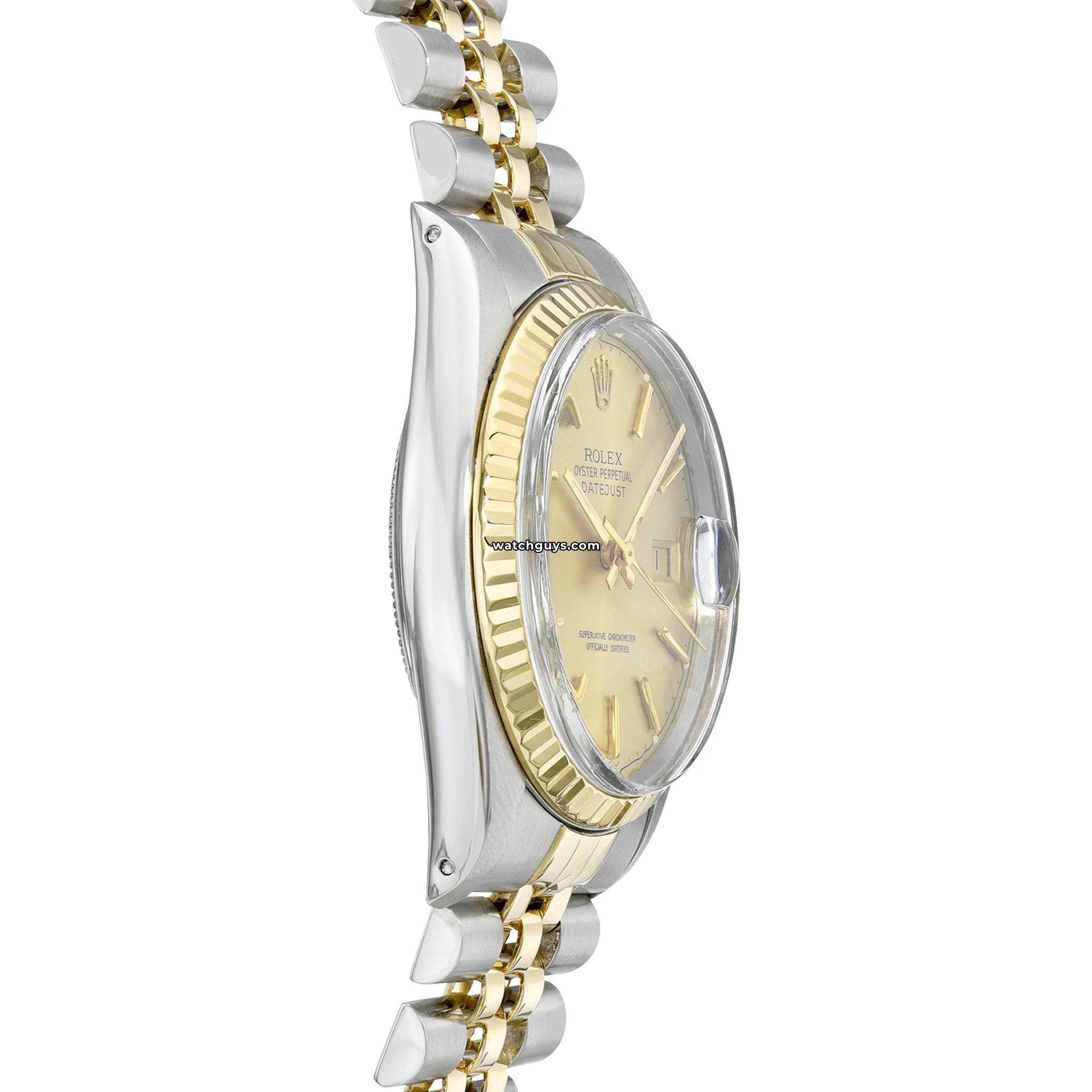 Authentic Rolex Datejust 16013 Men's Watch - 36mm Champagne Dial, Stainless Steel & Gold - Luxury Dress Watch for Business, Weddings & Special Occasions