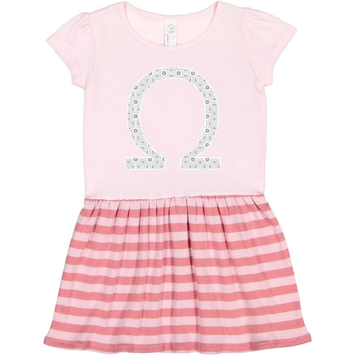 Inktastic Ohm Symbol Print White Toddler Dress - Cute Yoga & Meditation Outfit for Baby Girls