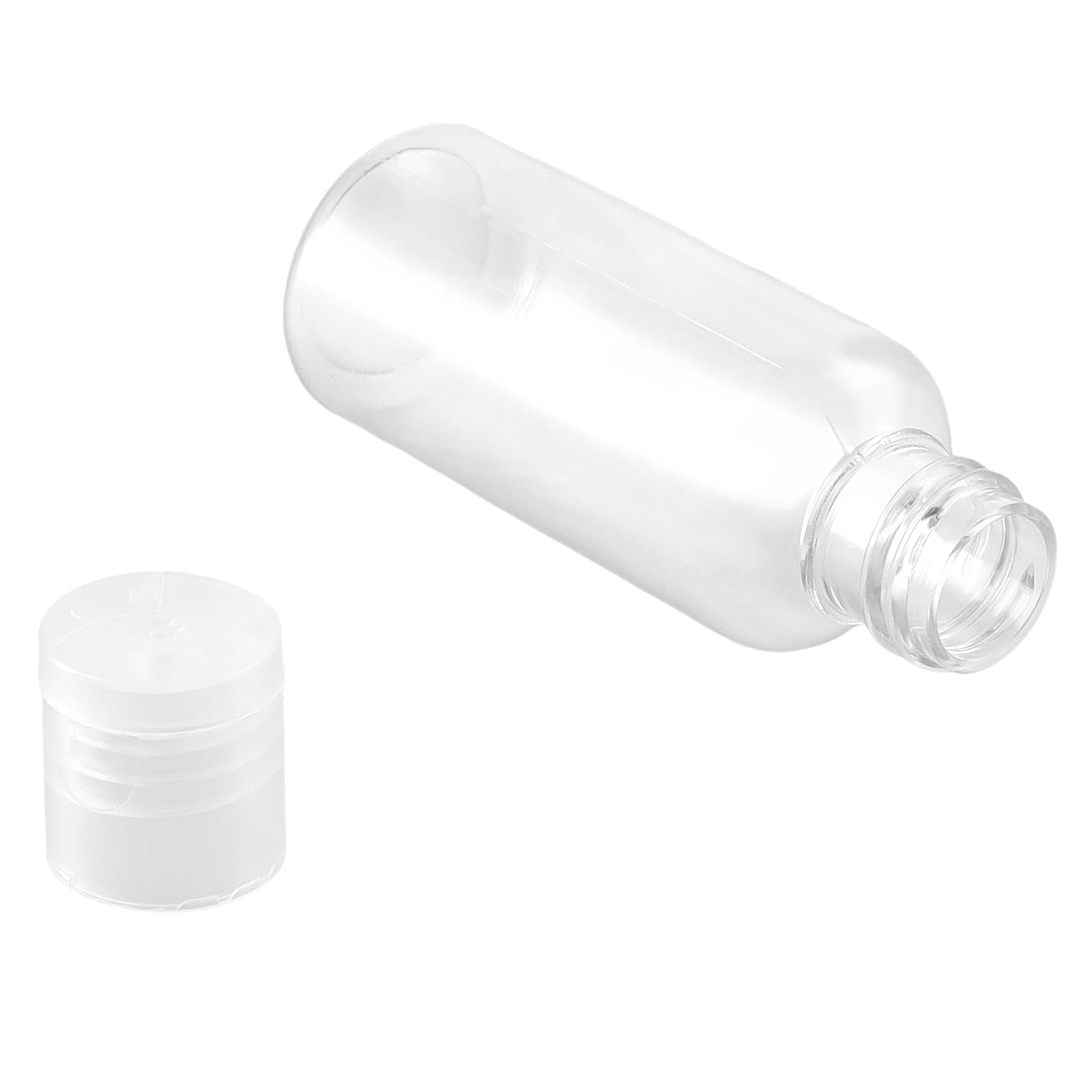 PINGEUI 100 Pack 1oz/30ml Clear Plastic Empty Bottles with Flip Cap - Leak Proof Refillable Travel Size Containers for Toiletries, Cosmetics, Liquids | Perfect for Air Travel, Gym, Camping & Daily Use