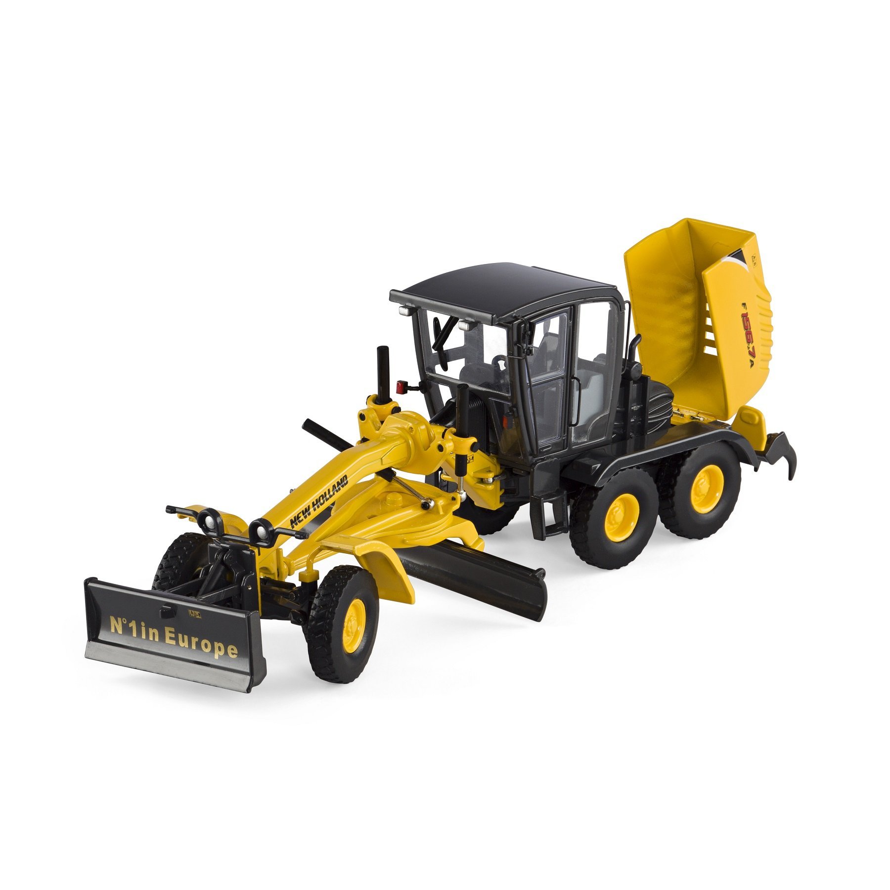 1:50 Scale New Holland F156.7 Grader Die-Cast Model Toy - Heavy Equipment Collector's Item for Construction Enthusiasts & Kids (Ideal for Display, Gifts, and Construction-Themed Play)