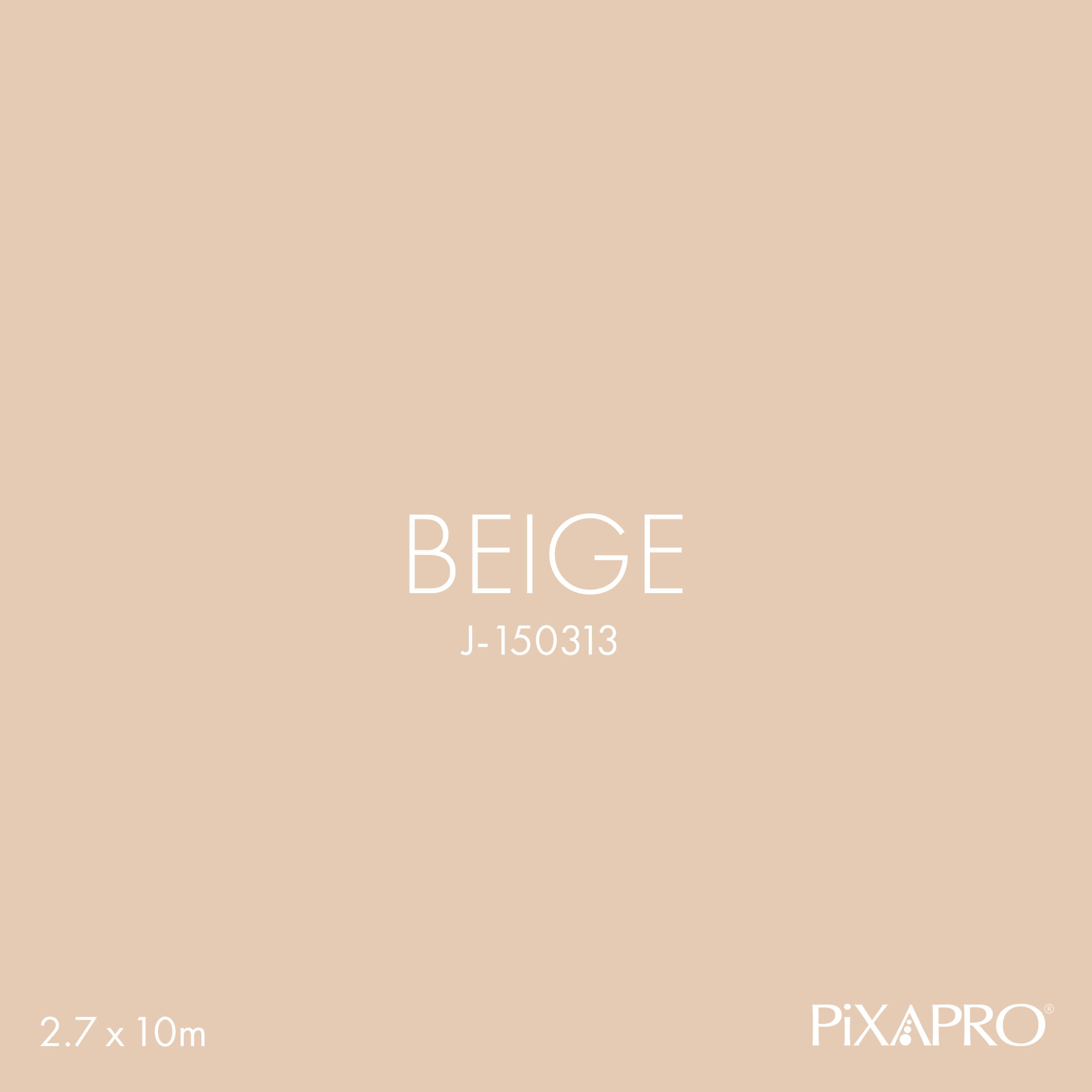 2.7x10m Beige Seamless Paper Background Roll for Photography Studio, Product Shooting, and Portrait Backdrop - High-Quality Photo Backdrop Paper for Professional and DIY Use