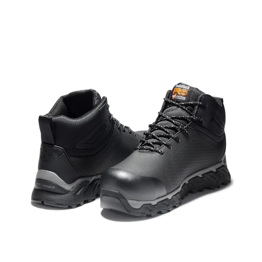 Ridgework Composite Toe Waterproof Work Boots for Men - Black Safety Shoes for Construction, Hiking & Outdoor Work - ASTM F2413 Certified