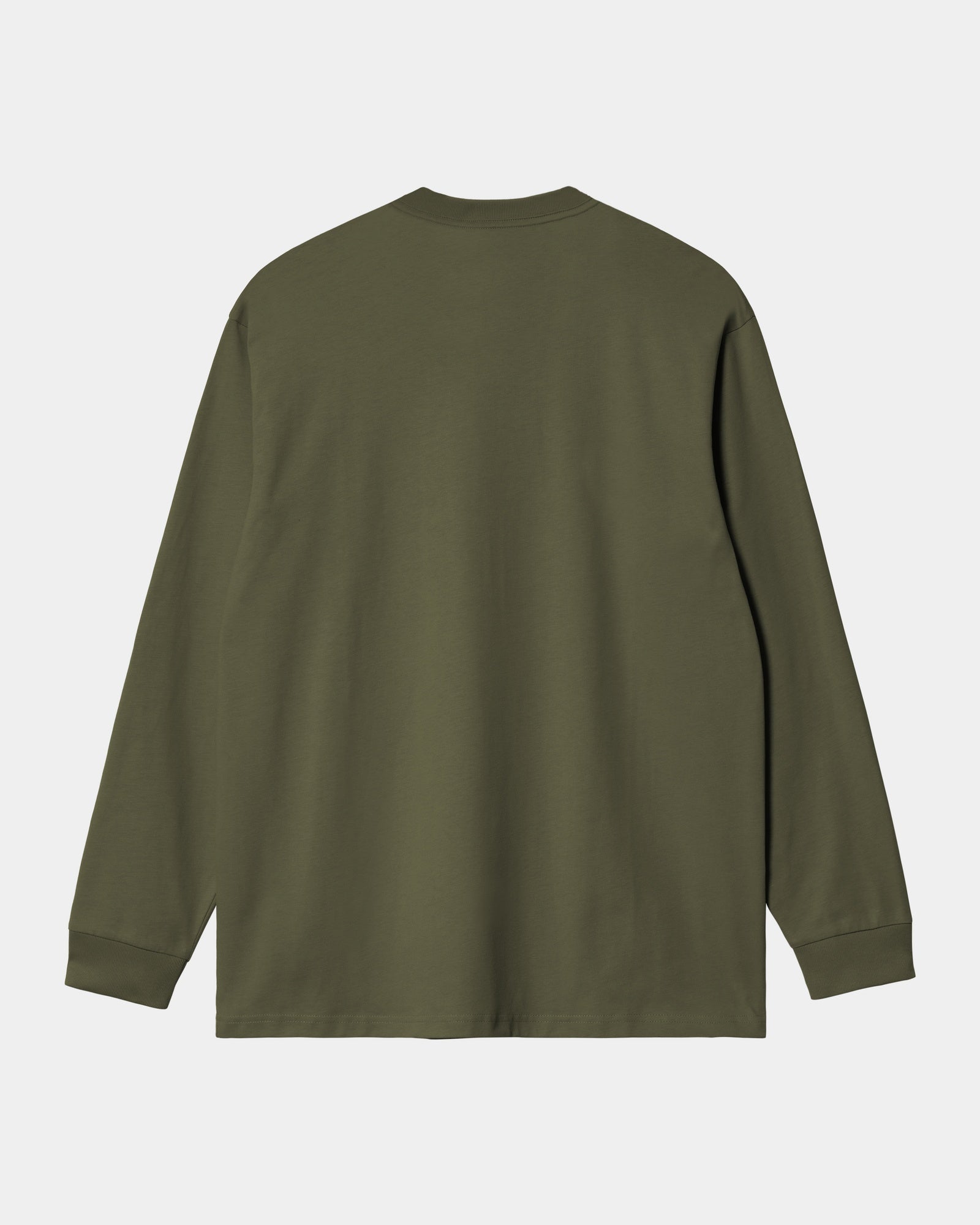 Men's Long Sleeve Pocket T-Shirt - Comfortable Casual Shirt with Chest Pocket | Dollar Green | Perfect for Work, Outdoor Activities & Everyday Wear