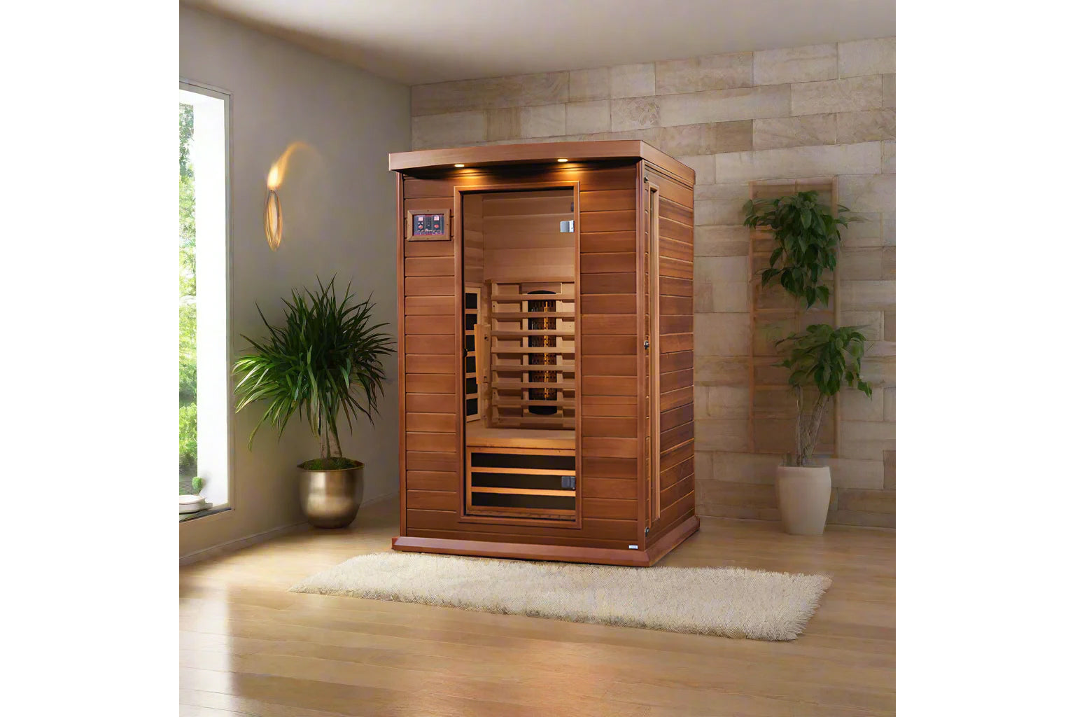 Maxxus 2-Person Full Spectrum FAR Infrared Sauna - Canadian Red Cedar Wood - Perfect for Home Relaxation & Detox Therapy