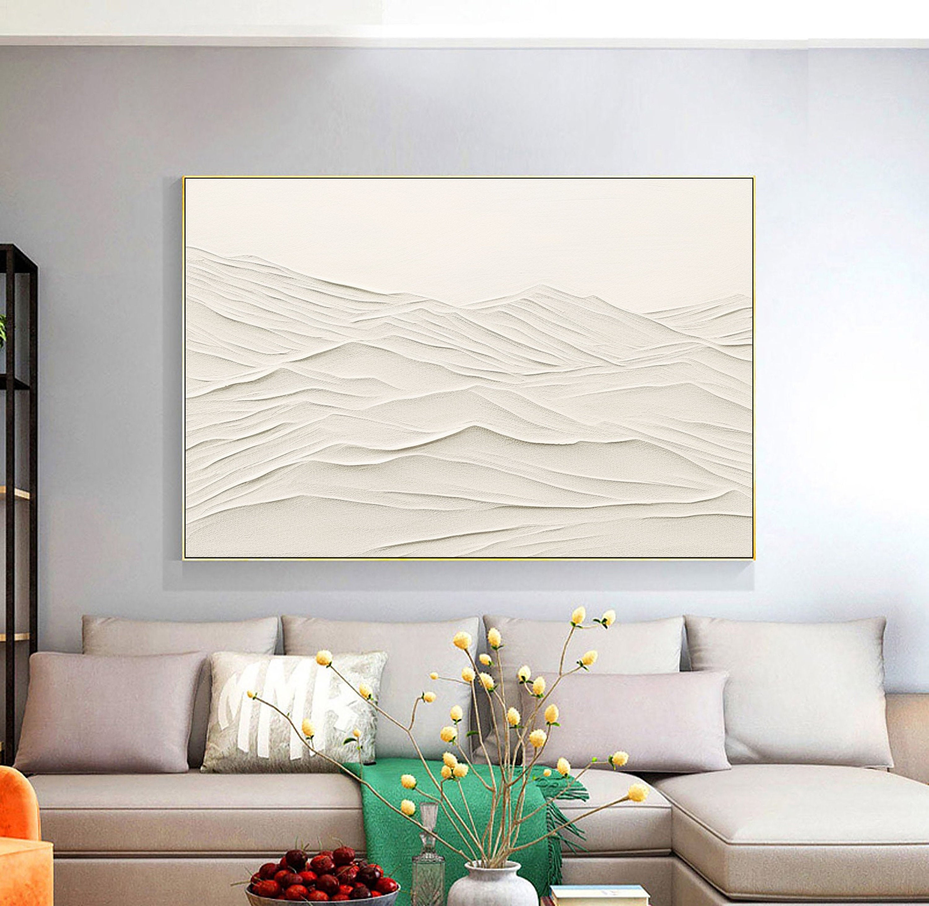 Minimalist Textured Plaster Art Painting - Modern Abstract Wall Decor for Living Room, Bedroom & Office #MM091