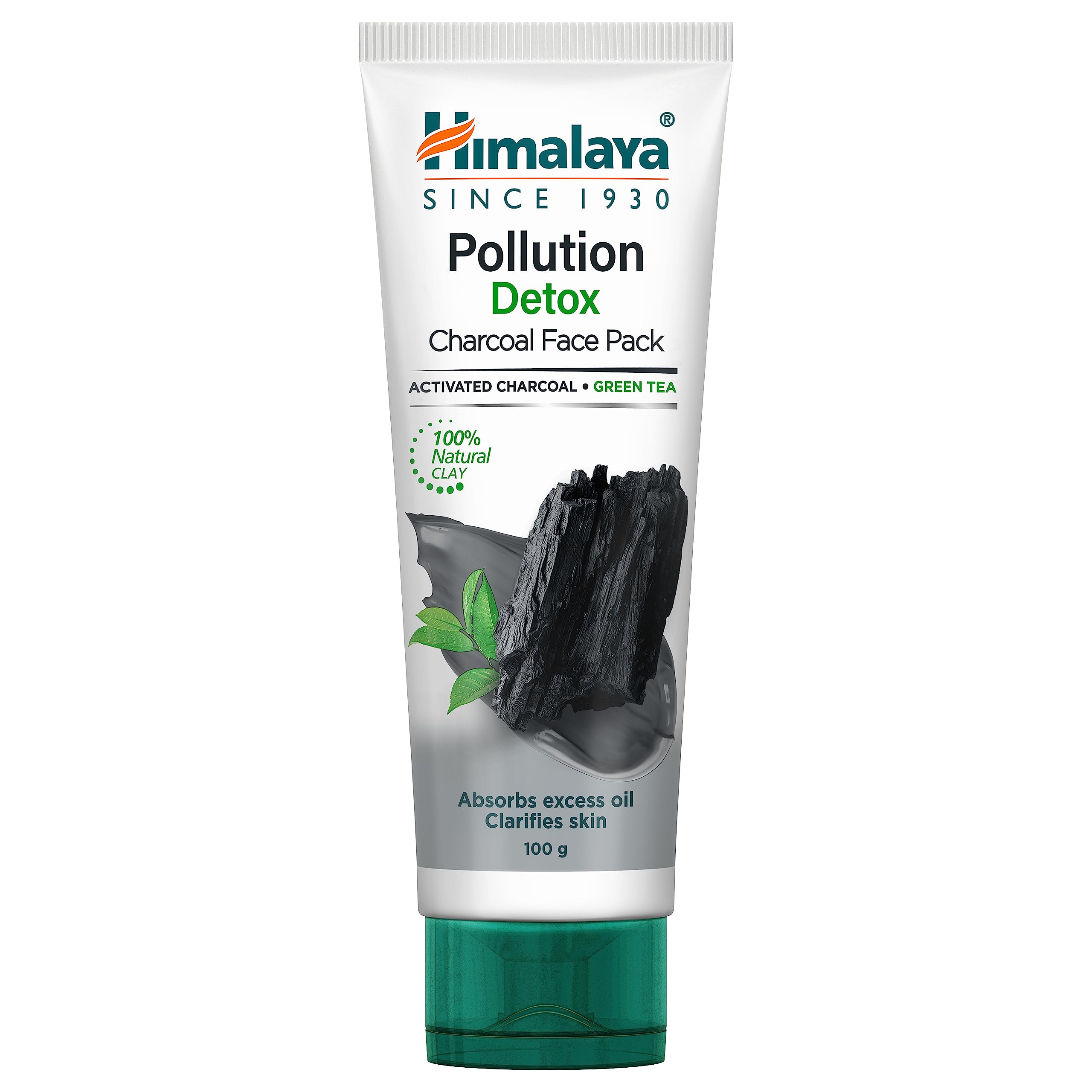 Himalayan Pollution Detox Charcoal Face Mask - 100g | Deep Cleansing & Purifying for Acne, Blackheads & Oily Skin | Perfect for Daily Skincare & Post-Workout Detox