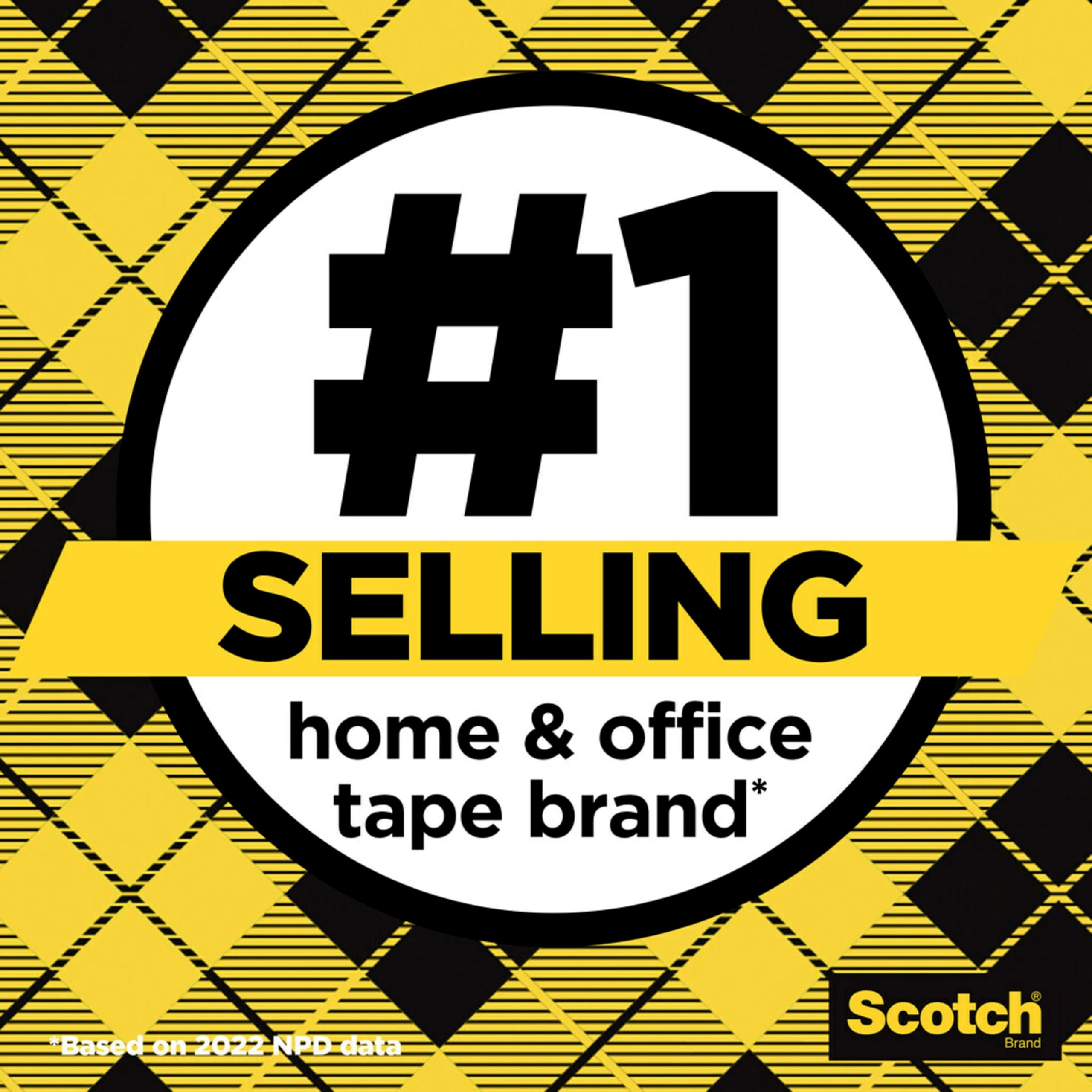 Scotch Double Sided Tape with Dispenser - 0.75 in. x 400 in. Strong Adhesive Tape for Office, School, Arts & Crafts, Scrapbooking - 1 Roll with Handy Tape Dispenser - Perfect for DIY Projects, Gift Wrapping & Home Decor