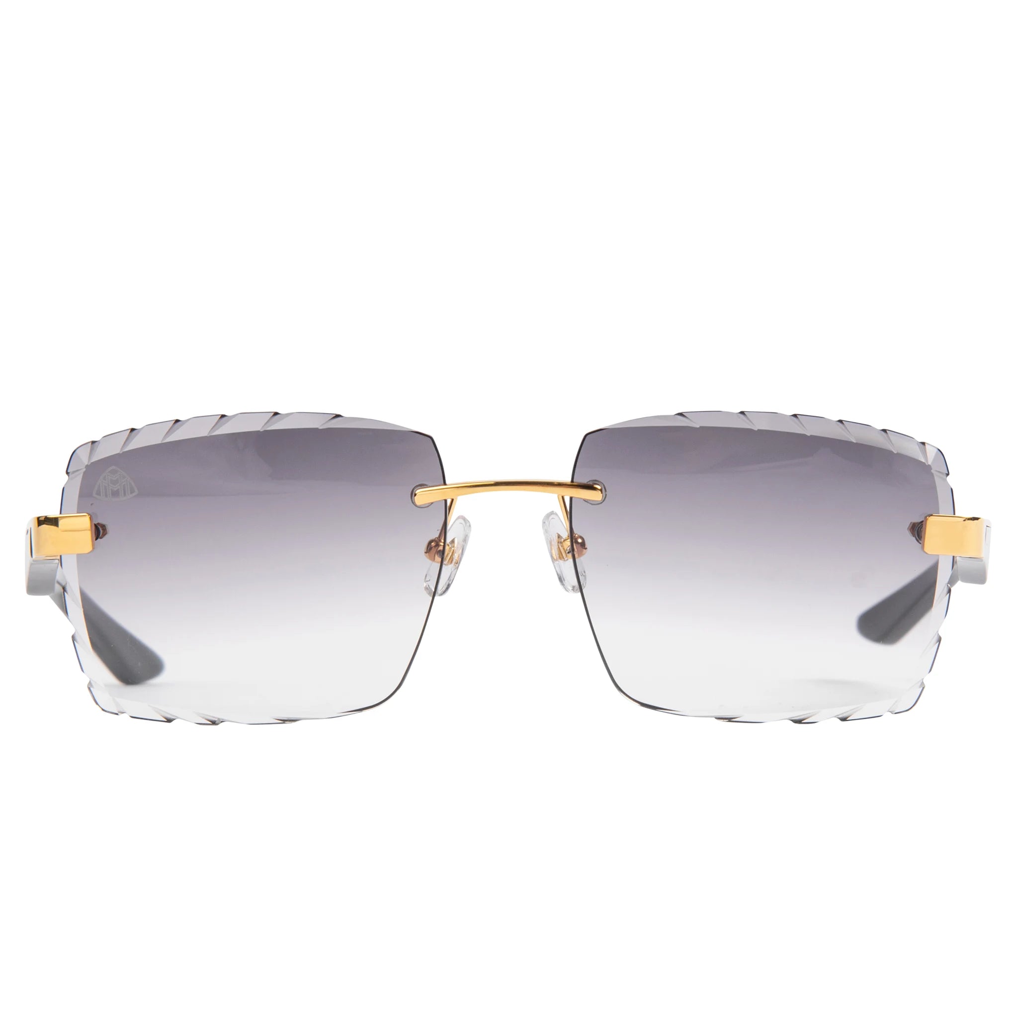Maybach Eyewear The Artist III P WCW Z25 Custom Black Grey Diamond Cut Sunglasses - Luxury Polarized UV Protection for Driving & Outdoor Activities
