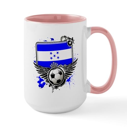 White/Pink Inside - Soccer Fans Honduras Mugs