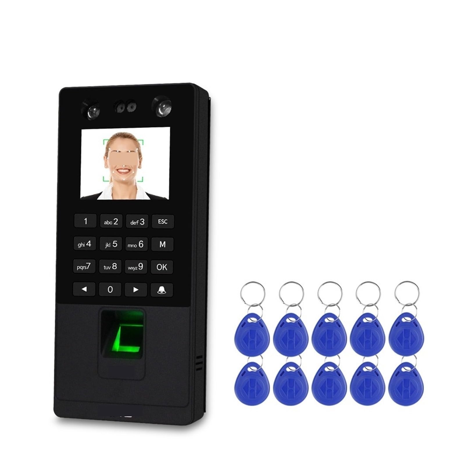 X112-K Biometric Facial Recognition & RFID Fingerprint Time Attendance System - Secure Access Control with Face, Password & Card Support | TCP/IP & USB Connectivity | Ideal for Offices, Schools & Smart Buildings