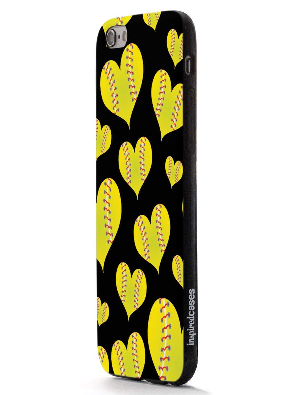 Inspired Cases - Compatible with iPhone XR Case - 3D Textured Protective Phone Cover for Apple iPhone XR - Softball Heart Design | Perfect for Everyday Use, Sports & Outdoor Activities