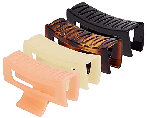 3.5 Inch Large Butterfly Hair Claw Clips for Thin Hair - Non-Slip Fashion Crystal Hair Accessories for Women & Girls (4 Pack) - Perfect for Updos, Ponytails & Everyday Styling