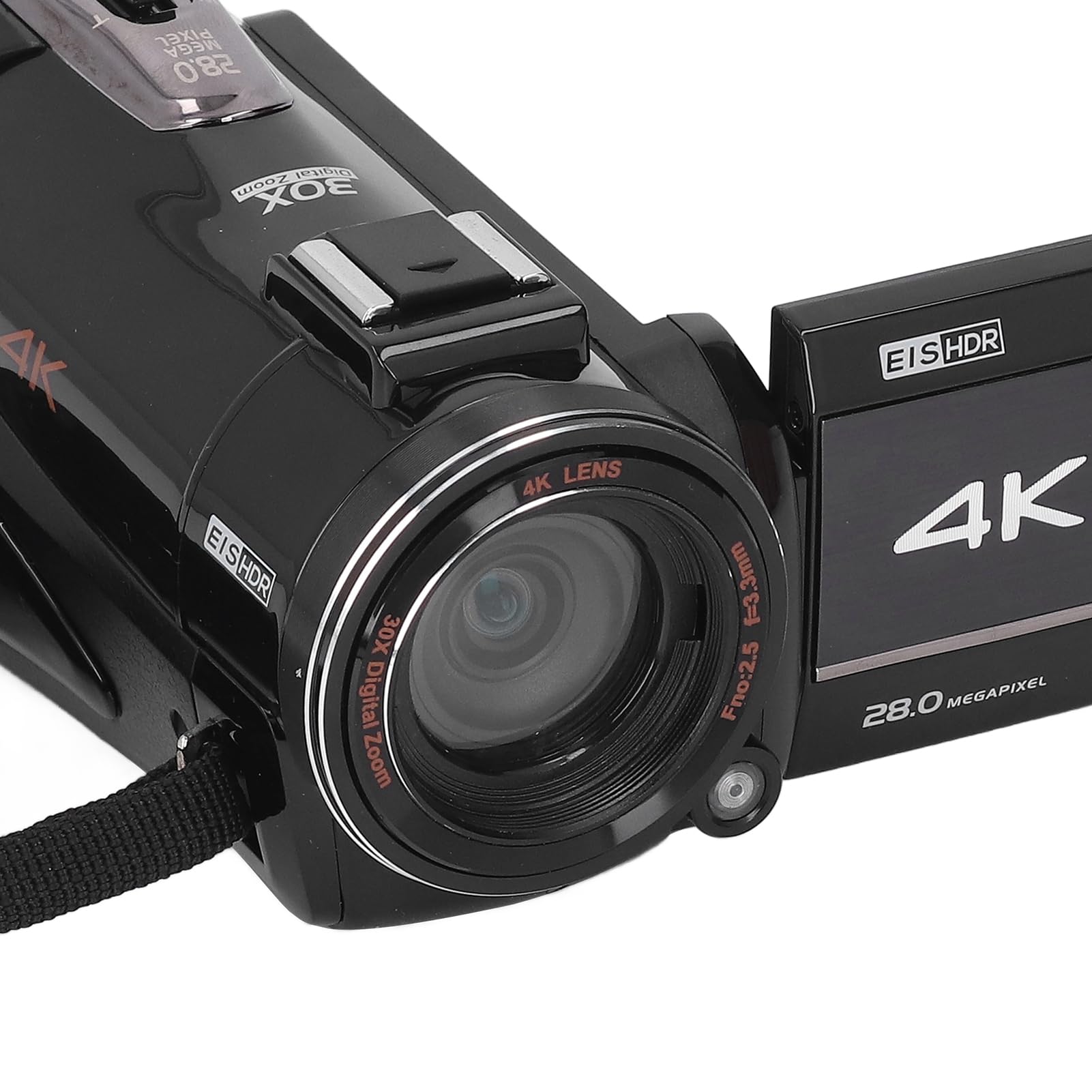 4K Video Camera Camcorder 28MP 60FPS with IR Night Vision & 30X Zoom - 3.0