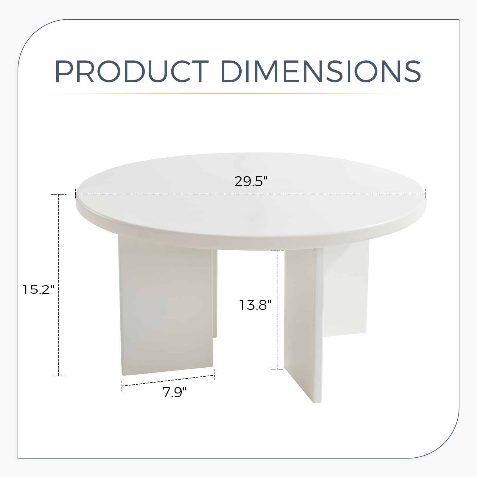 Modern Round Coffee Table - 30 Inch Living Room Accent Table with Sturdy Design for Bedroom & Lounge | Perfect for Small Spaces, Home Decor & Coffee Time