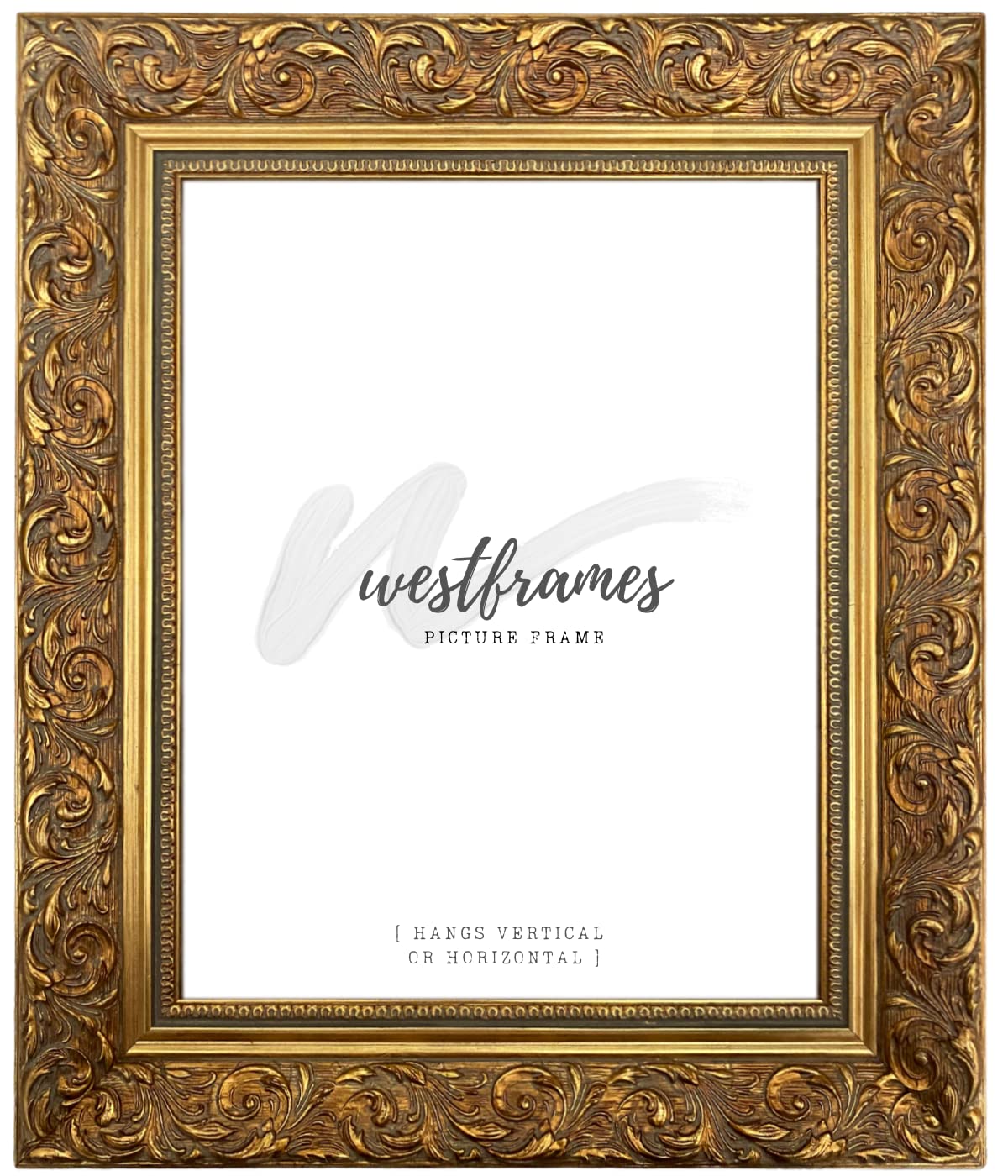 Bella French Ornate Embossed Wood Wall Picture Frame 2.5