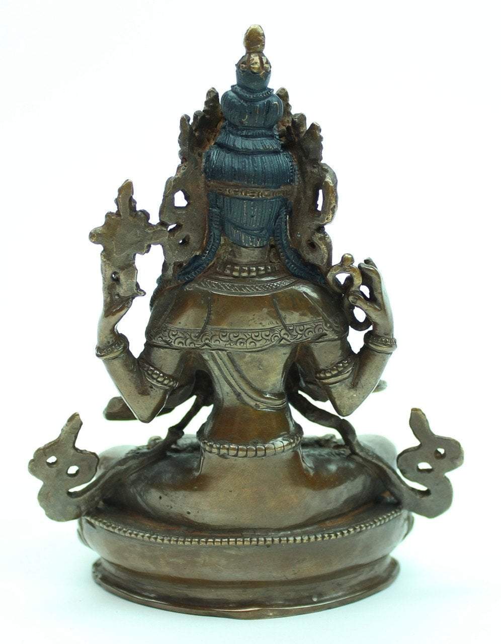 5 Inch Chenrezig Bronze Statue - Tibetan Buddhist Meditation Statue for Home Altar & Spiritual Decor | Perfect for Yoga Studios, Meditation Spaces & Gift Giving