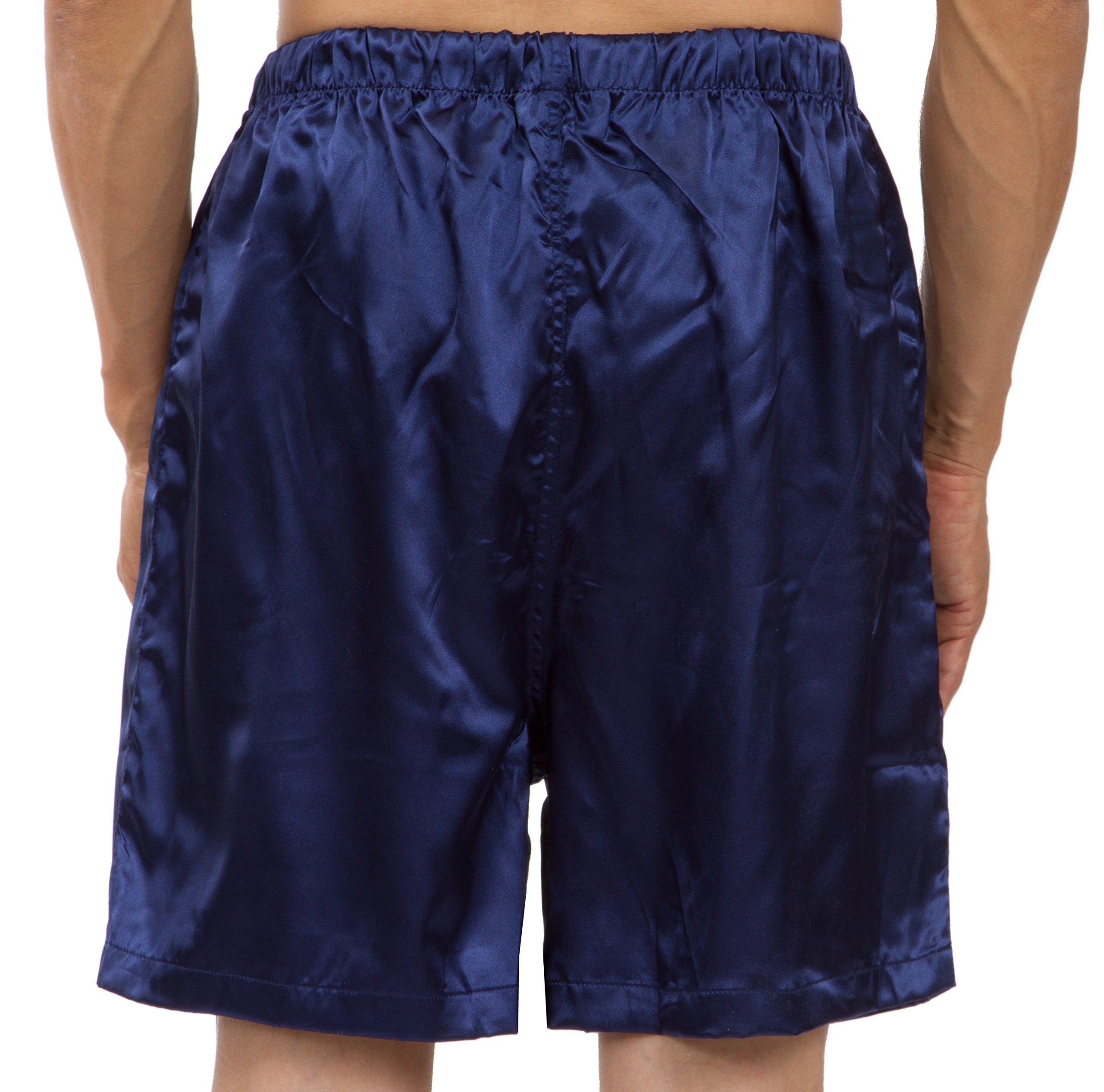 Men's Satin Pajama Pants & Boxer Shorts - Soft Comfortable Sleepwear for Lounge & Bedtime - Perfect for Relaxing at Home, Gift Giving and Holiday Comfort
