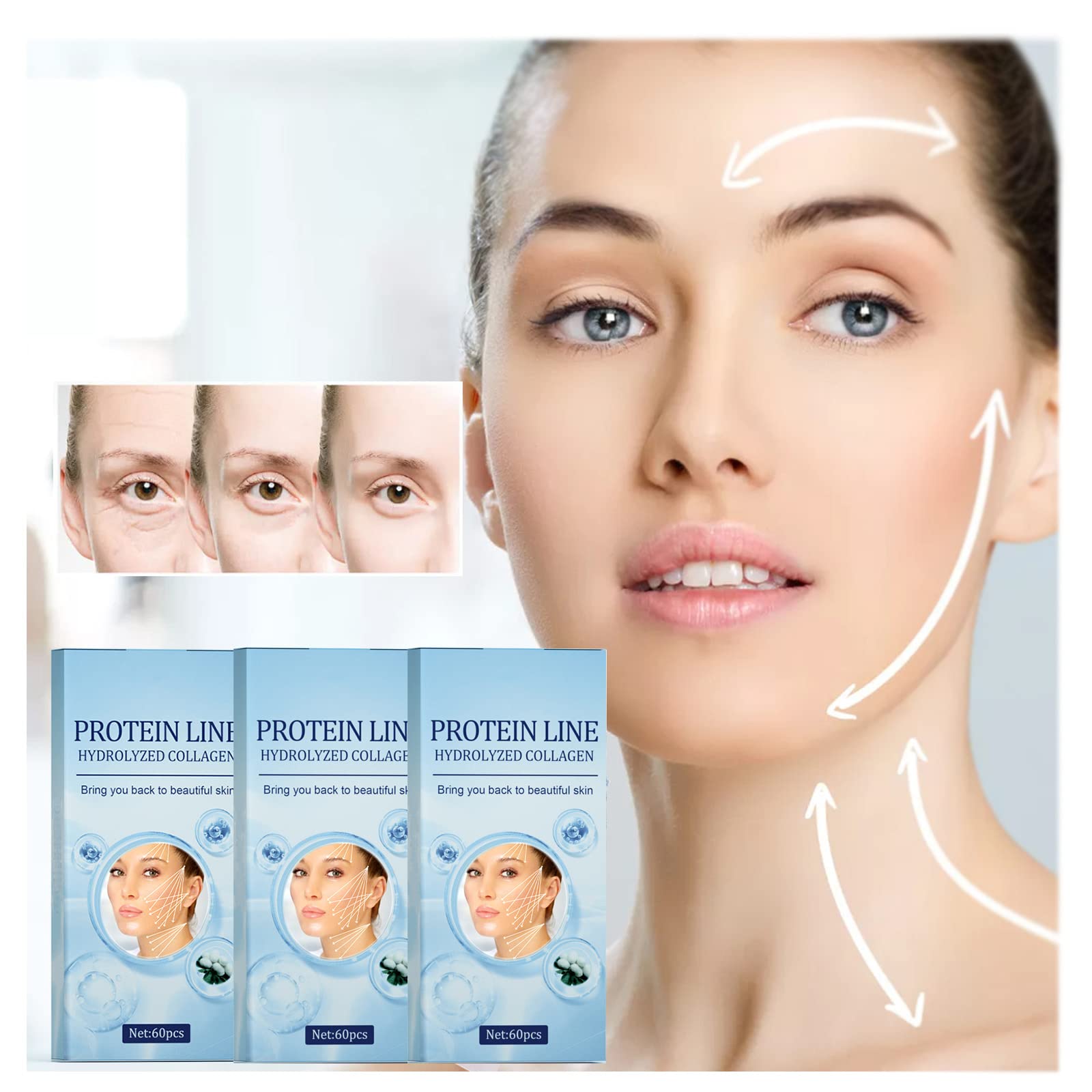 ProFirm Korean Soluble Protein Thread Lifting Set - 3 Boxes of Absorbable Collagen Threads for Non-Surgical Face Lift | Instalift Treatment for Wrinkle Reduction & Skin Tightening | Perfect for At-Home Facial Rejuvenation & Anti-Aging Care