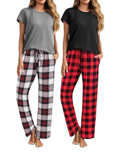 Black Red Plaid/Light Grey Plaid
