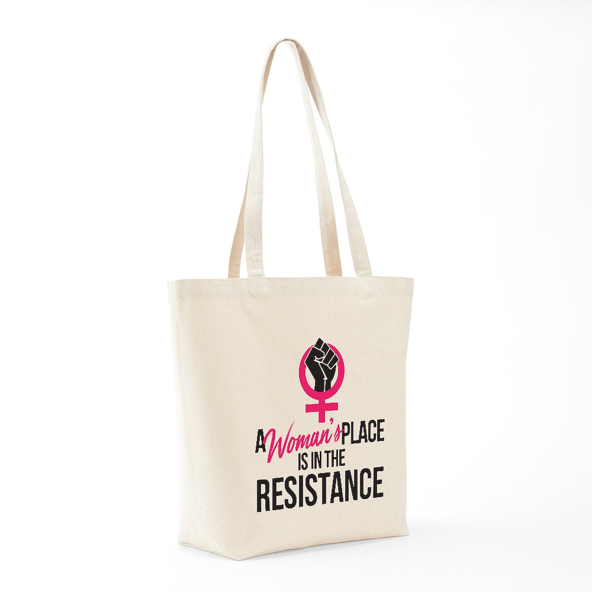 Resistance Tote Bag for Women - Natural Canvas Reusable Shopping Bag | Protest & Everyday Use | CafePress