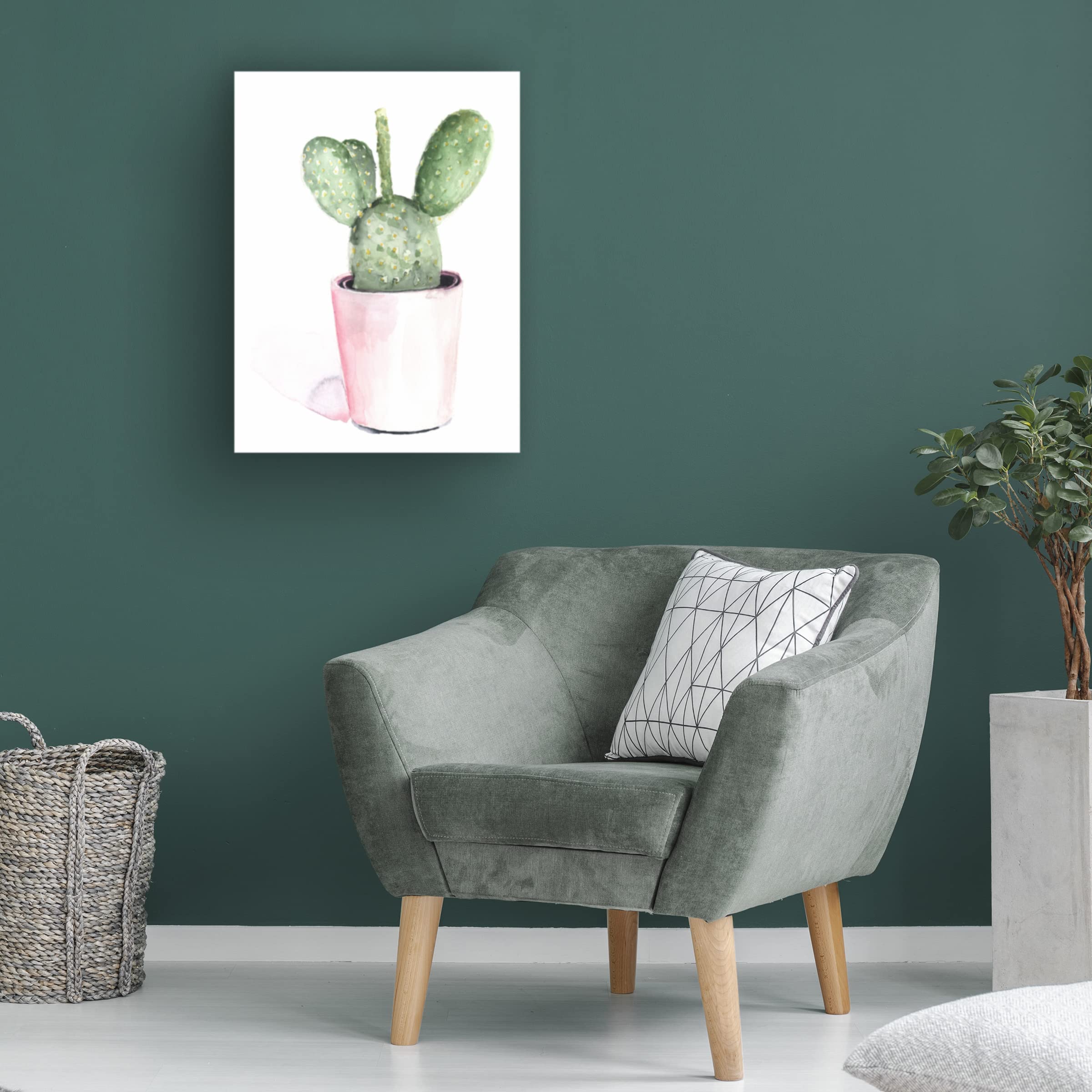 Sharp Succulents III Canvas Wall Art by Jennifer Paxton Parker - Modern Botanical Home Decor for Living Room, Bedroom & Office