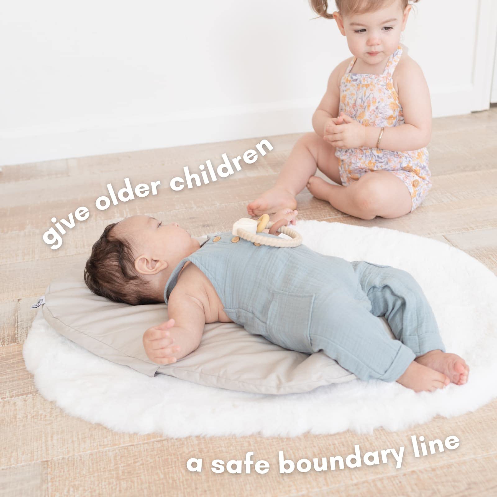 Topponcino Company Montessori Faux Fur Baby Mat - Ultra Soft & Warm Infant Rug | Animal-Friendly, Machine Washable | Perfect for Nursery, Floor Play & Tummy Time