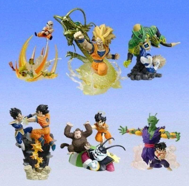 Bandai Dragon Ball Z DBZ Gashapon Imagination Part 9 - 6-Piece Trading Figure Collection Set for Anime Fans & Collectors - Perfect for Display, Gifts, and Role-Playing Scenes