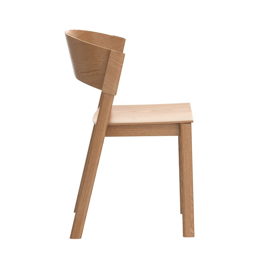 Elias Contract Grade Wooden Chairs, Set of 2 in Natural Finish - Perfect for Dining Room, Kitchen, or Office Use